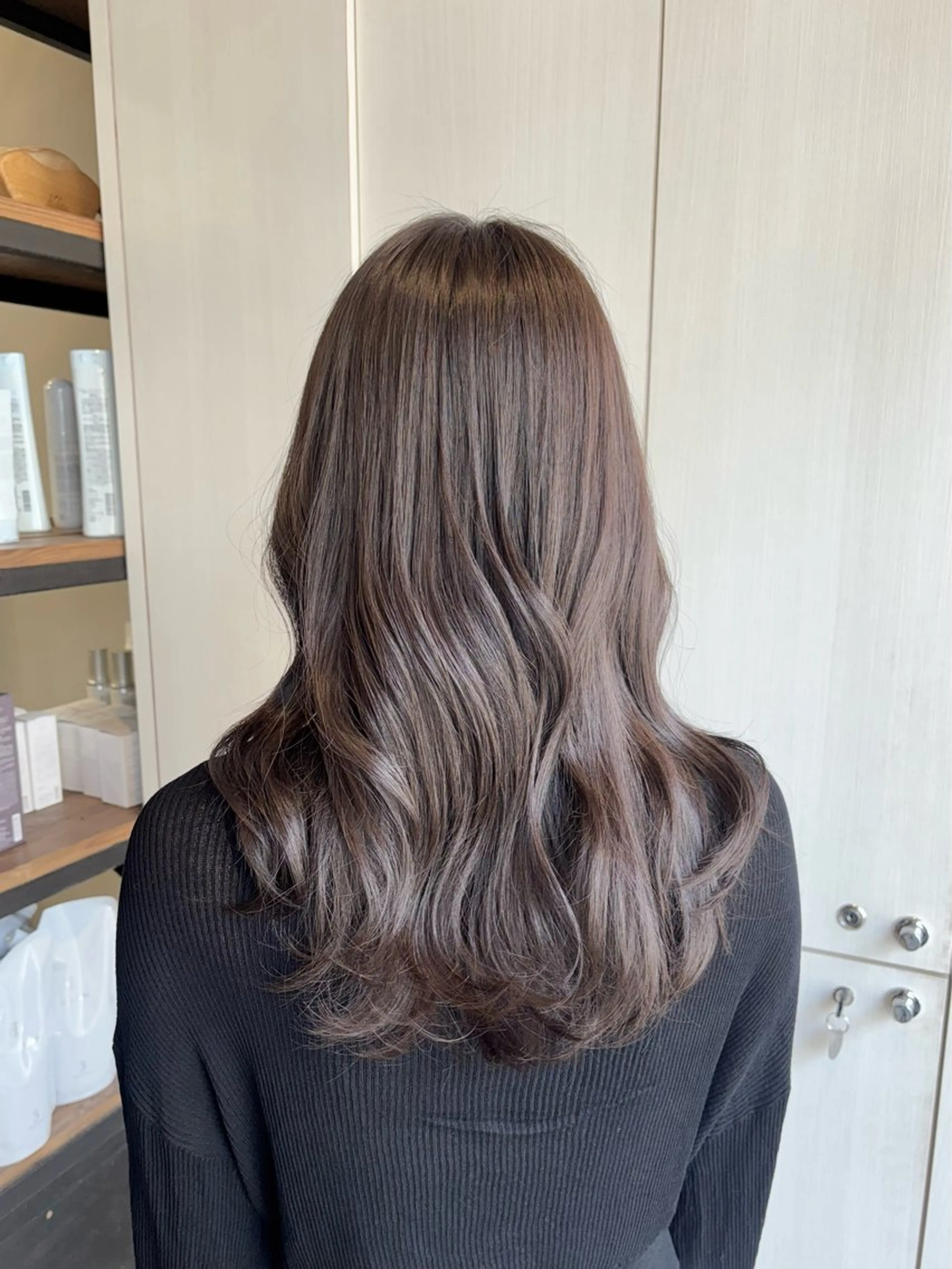 ロング カラー ヘアカラー たなか もえなのヘアスタイル