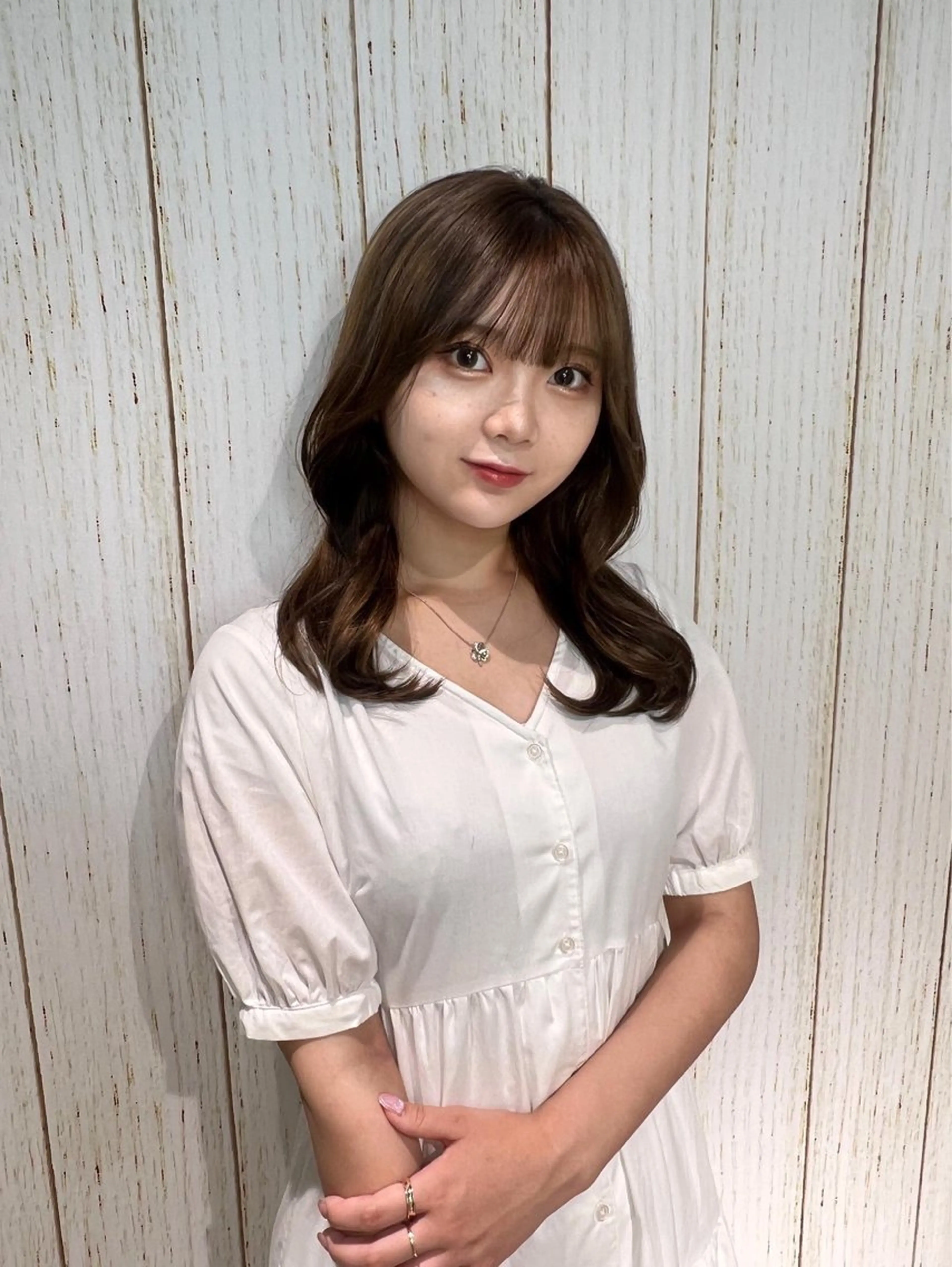 セミロング ヘアアレンジ 🧊🪞透明感カラー himeのヘアスタイル