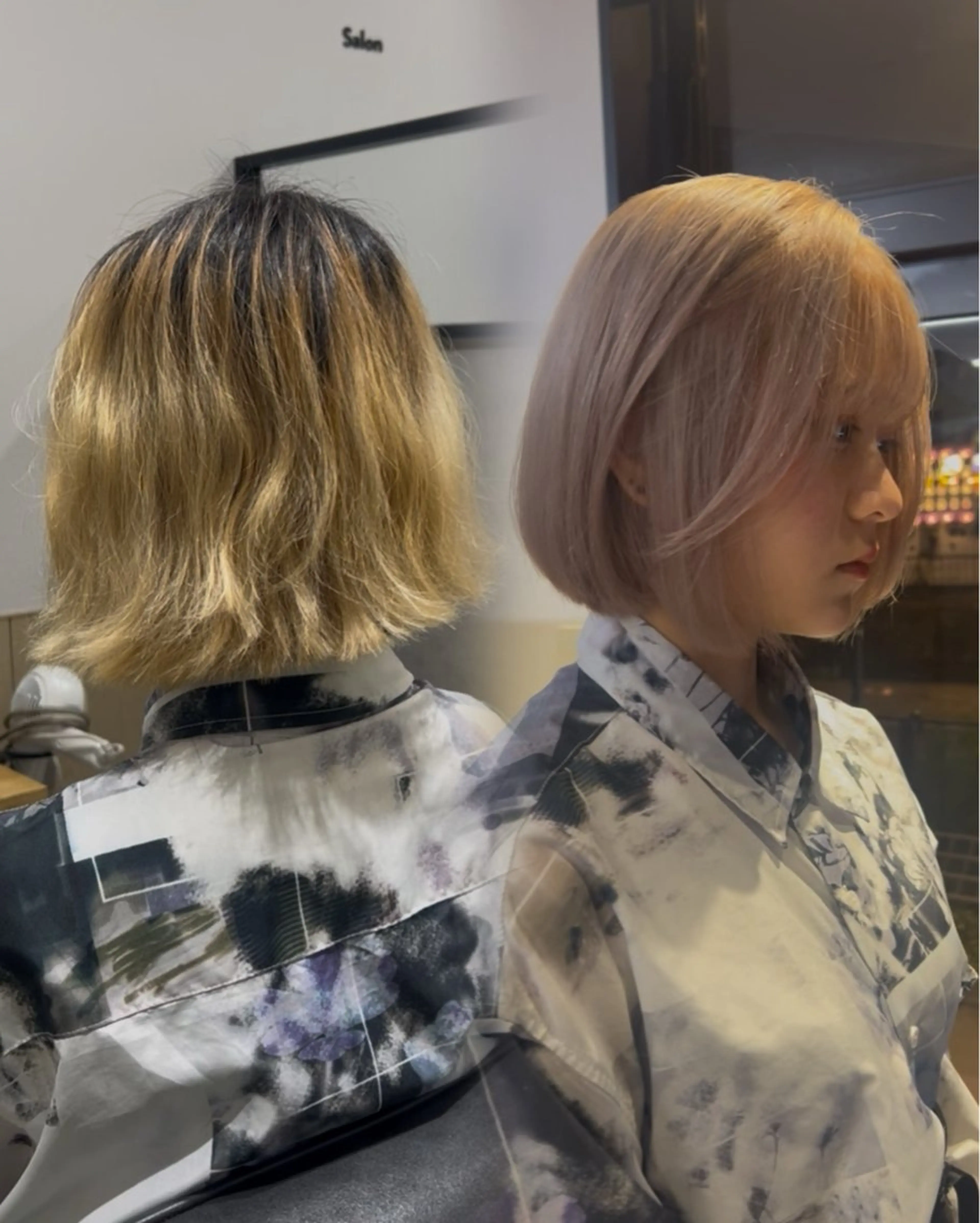 ミディアム カラー ヘアカラー 岡山ハイトーン・ ルーツカラー/こもものヘアスタイル