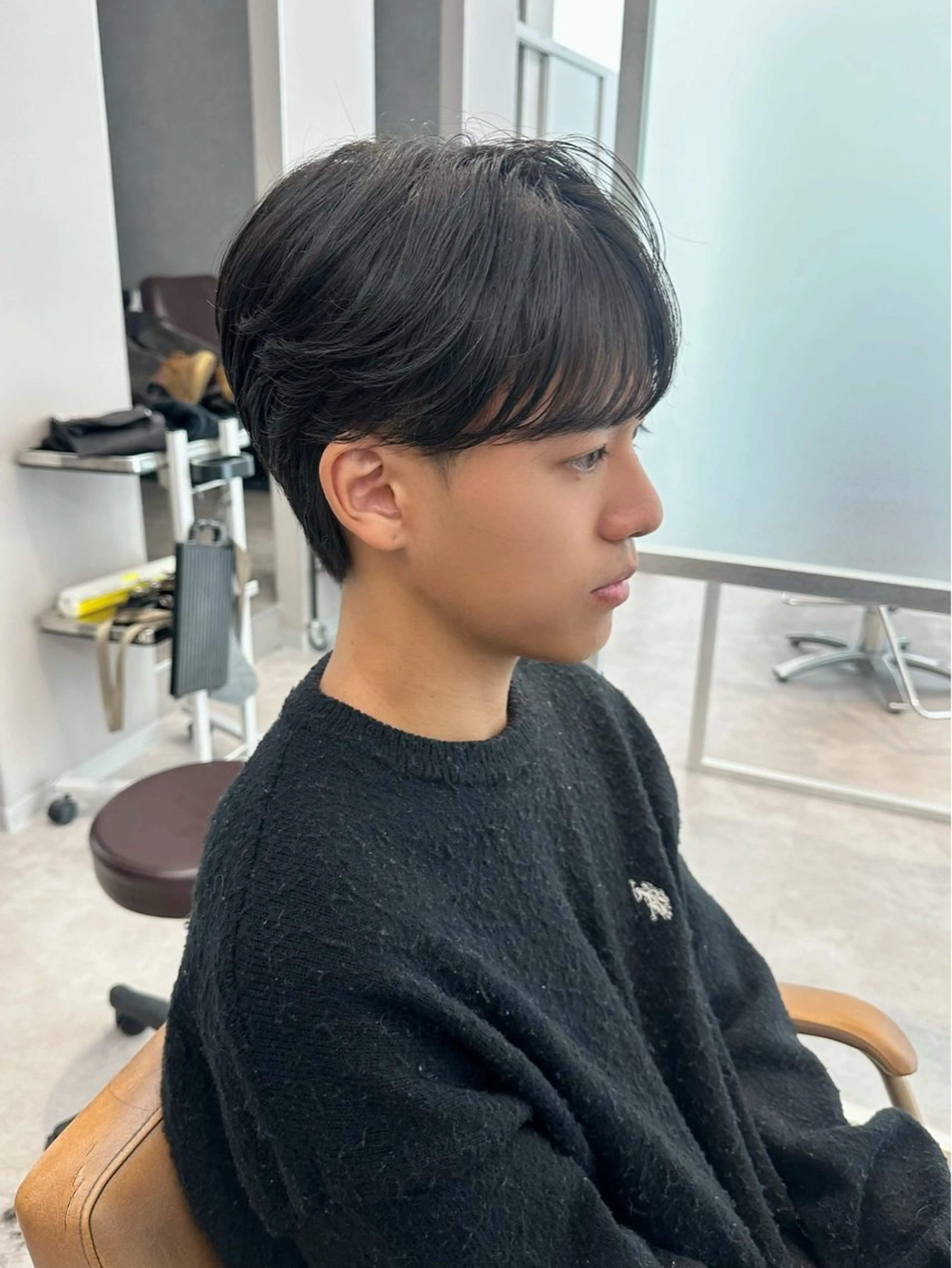 メンズ マッシュ シースルーマッシュ かのん/メンズ毛流れ 特化/曲がる縮毛矯正のヘアスタイル