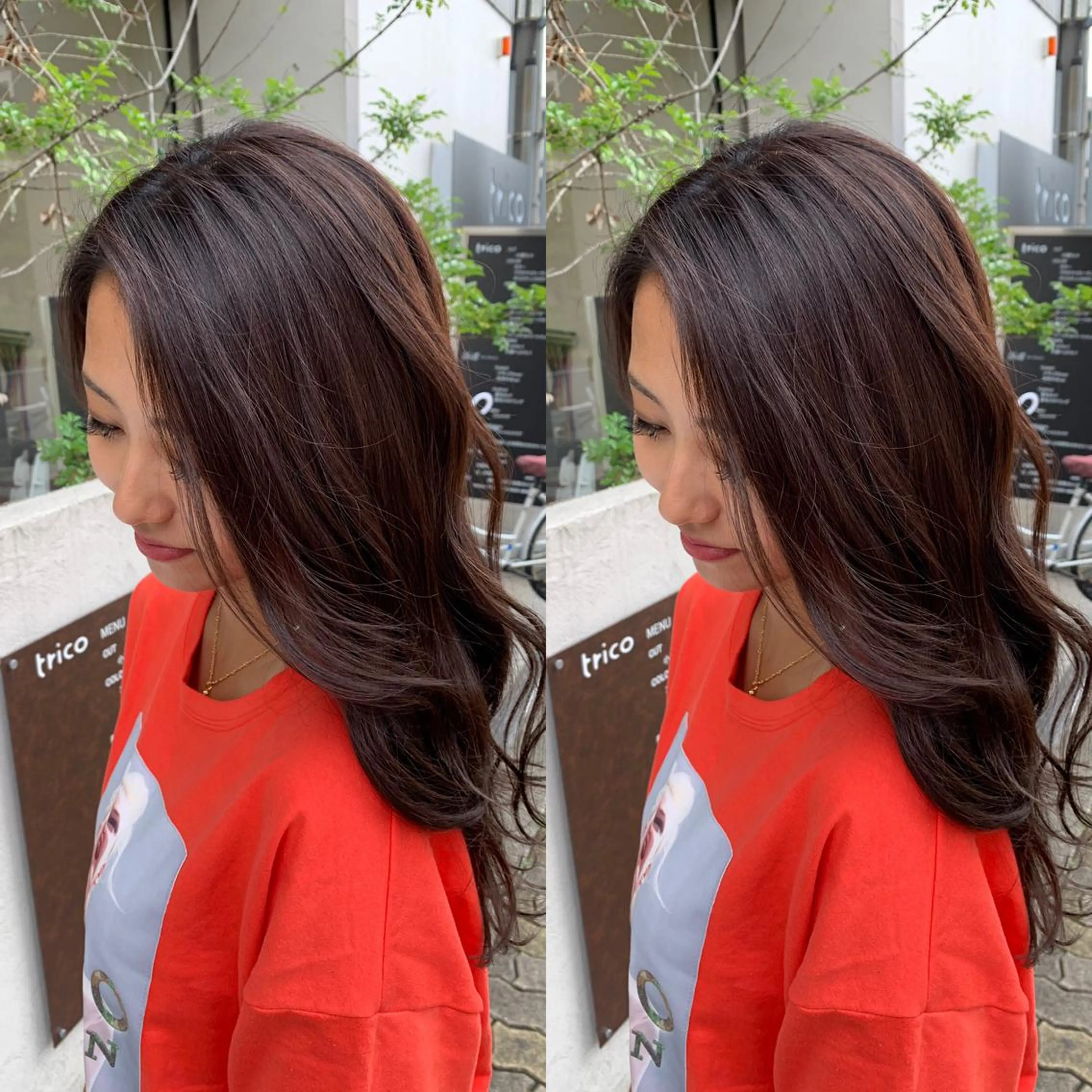 セミロング カラー 透明感カラー イルミナカラー 似合わせ/ブリーチ カラー.岡田友仁のヘアスタイル