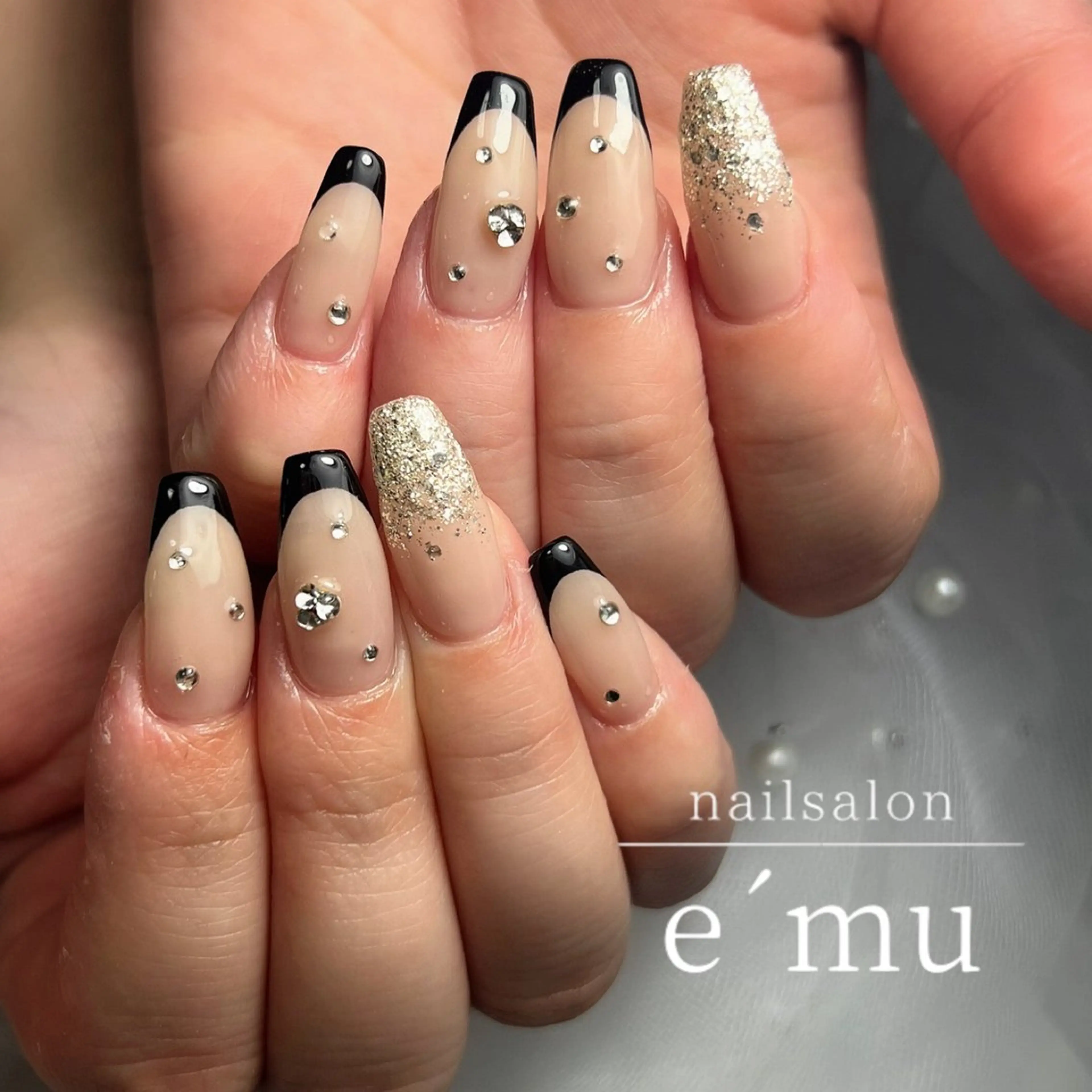 ネイル フレンチネイル ハンドネイル nailsalon e´muのネイルデザイン