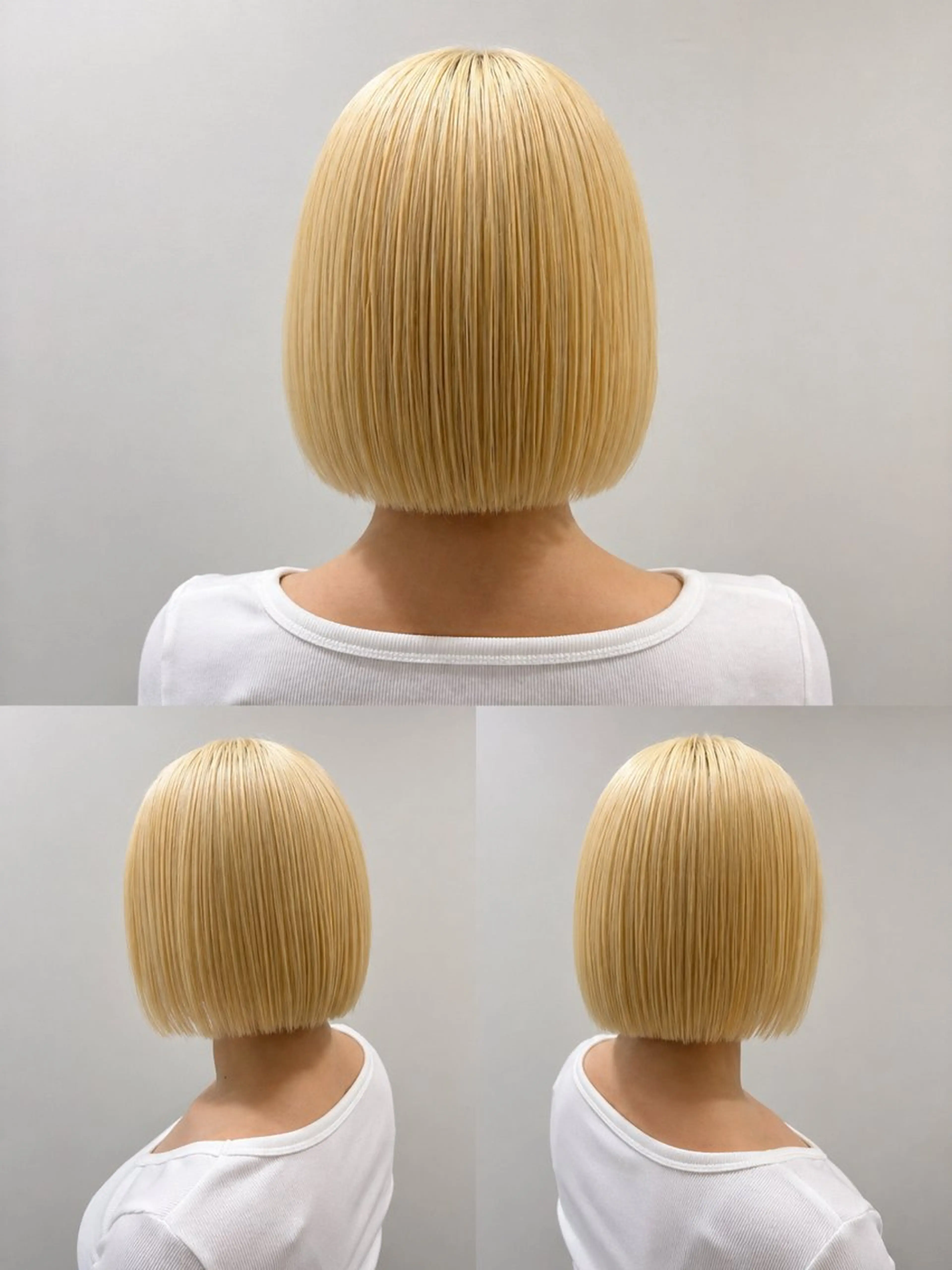 ミディアム カラー ヘアカラー トリートメント ヘッドスパ ハイトーン/ブリーチ 🦋デザイン森山陽向のヘアスタイル