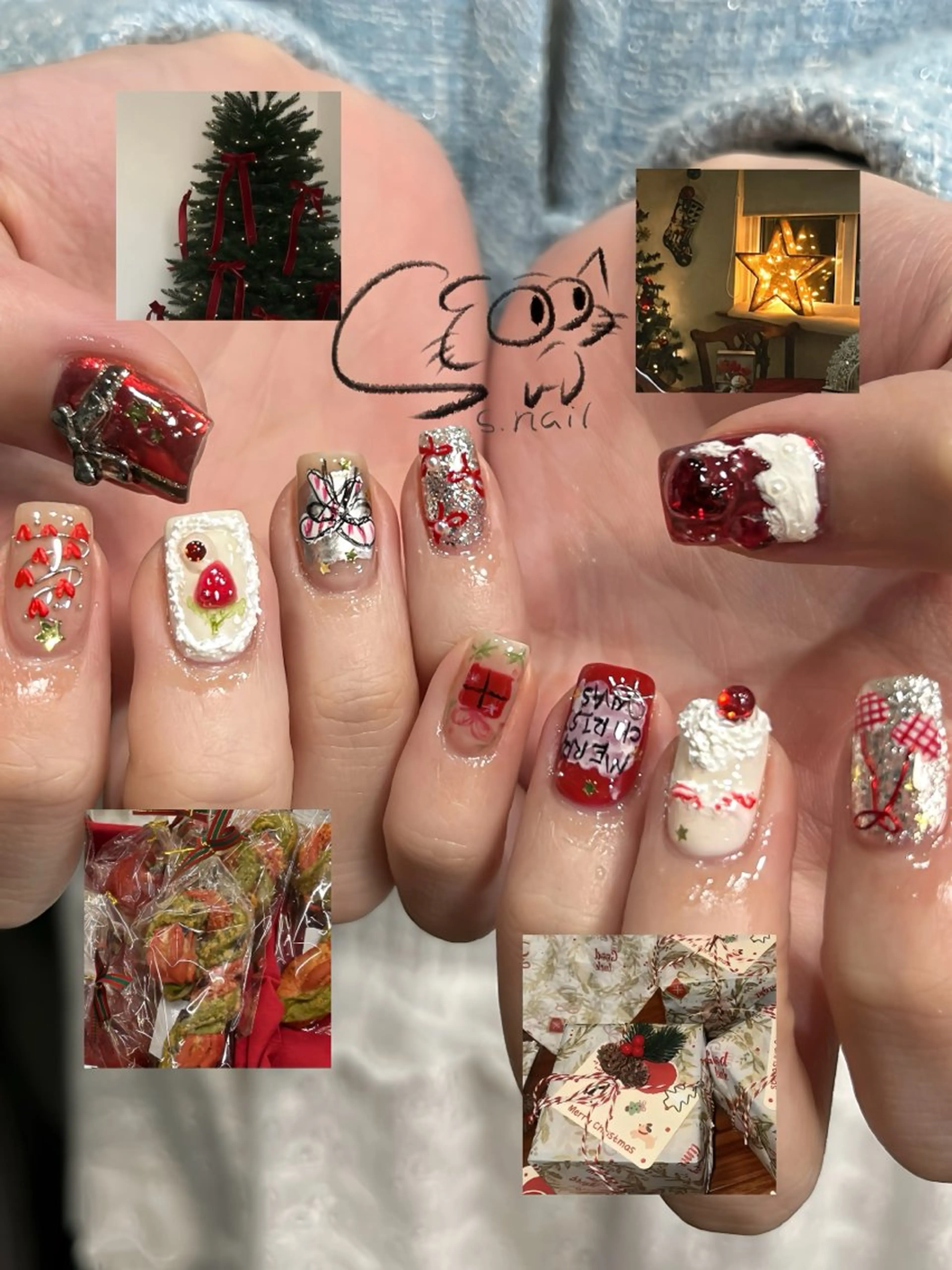 ネイル アートネイル チークネイル フレンチネイル グラデーション マグネットネイル S.nail _のネイルデザイン