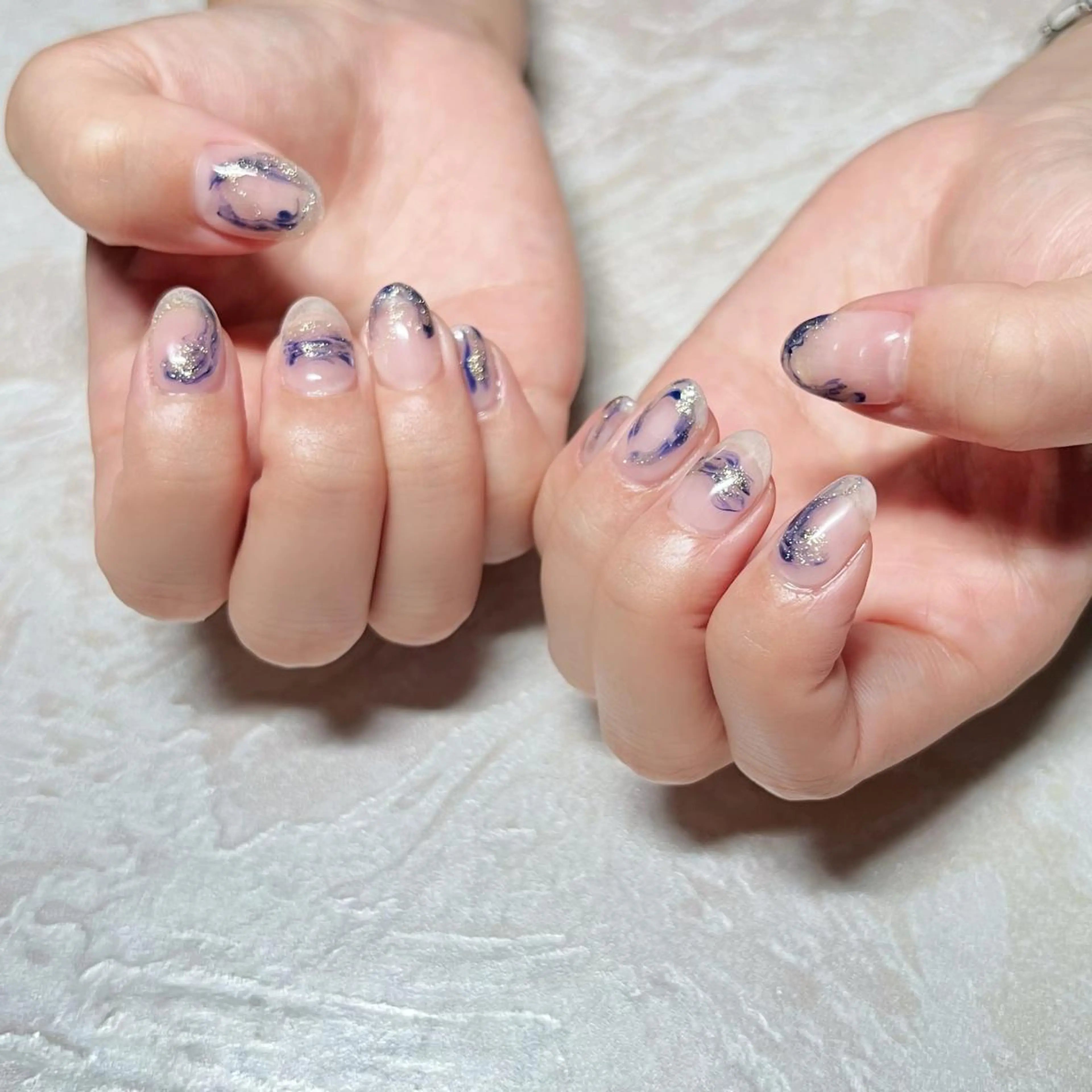 ネイル マグネットネイル ニュアンスネイル ショートネイル gemickle nailのネイルデザイン