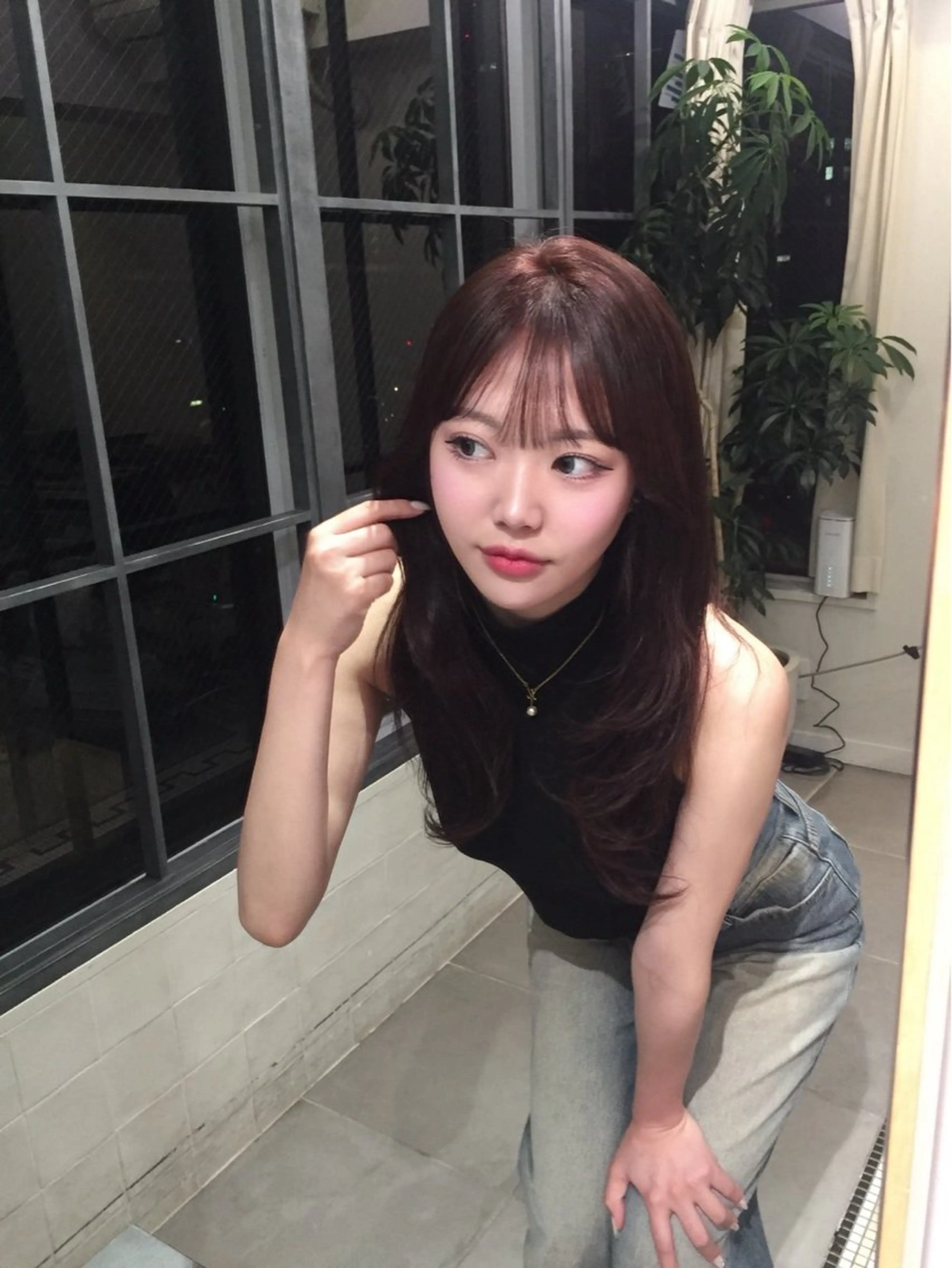 セミロング ヘアカラー 🍎デザインカラー /カエデ🍎のヘアスタイル