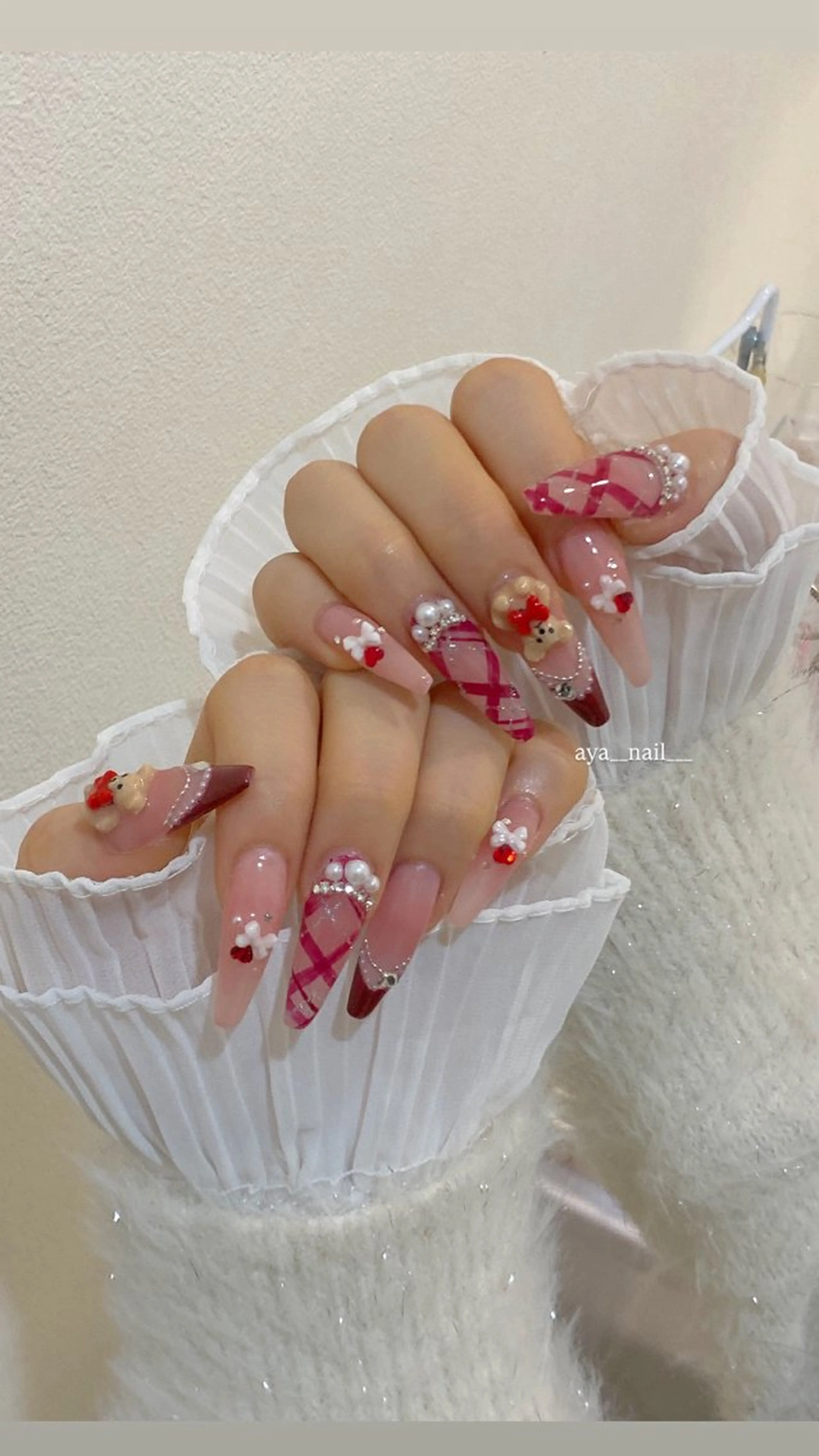 🩰𓂃꙳【ゴテゴテ好きな方】🎀⋆オフ込み有料パーツ付け放題10本アートコース【￥12000→10800】の写真