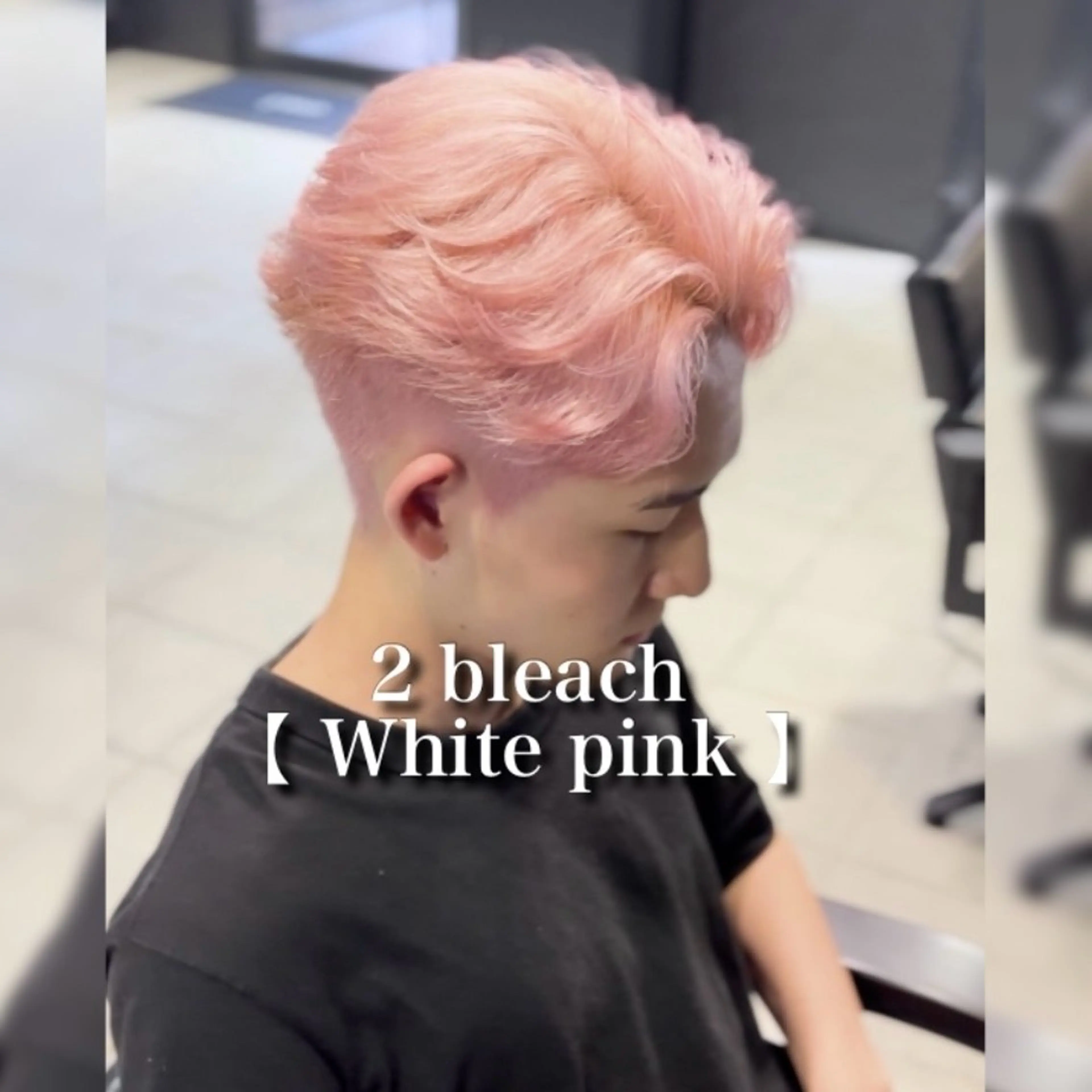 ミディアム カラー メンズ ミディアムパーマ メンズブリーチ センターパート フェザーパーマ メンズハイトーン カット ヘアカラー メンズカラー支持率 No.1【心斎橋】のヘアスタイル