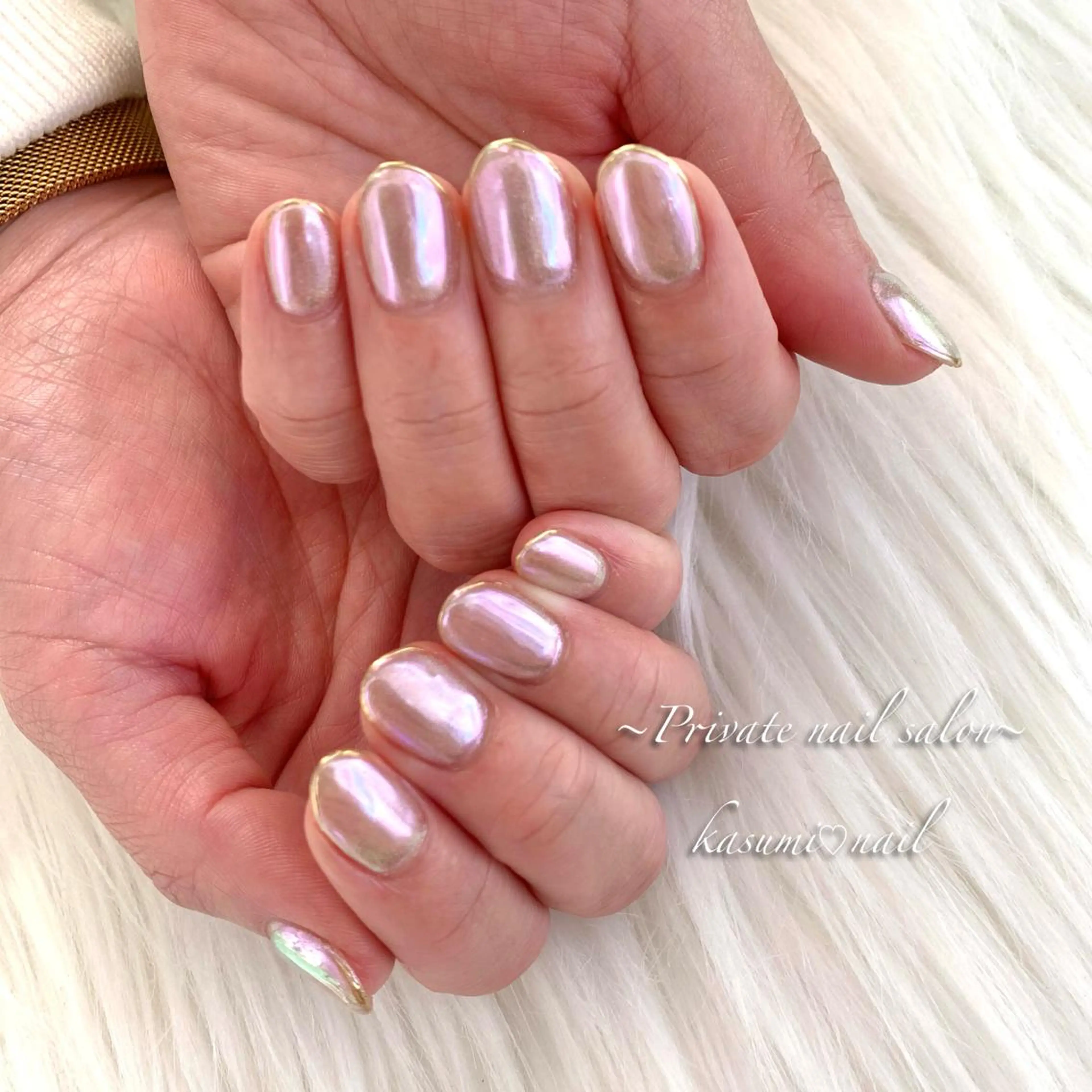 ネイル アートネイル ラメ(グリッター) マグネットネイル ミラーネイル 持ち込み KASUMI♡ Nailのネイルデザイン