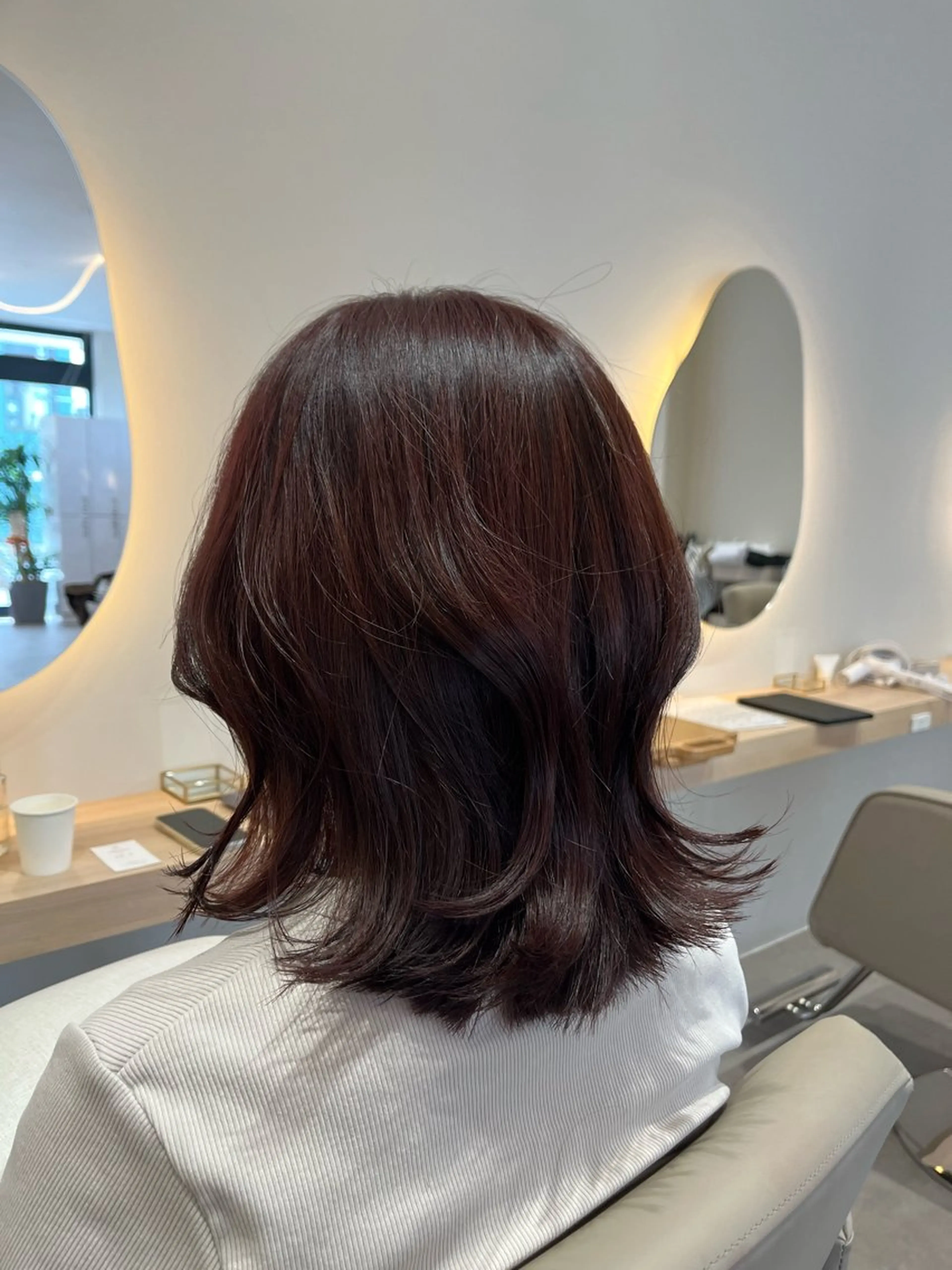 セミロング カラー ブラウンカラー ピンクカラー ピンクブラウン カット ヘアカラー レイヤー/透明感/髪 質改善/メンズ/佐藤のヘアスタイル