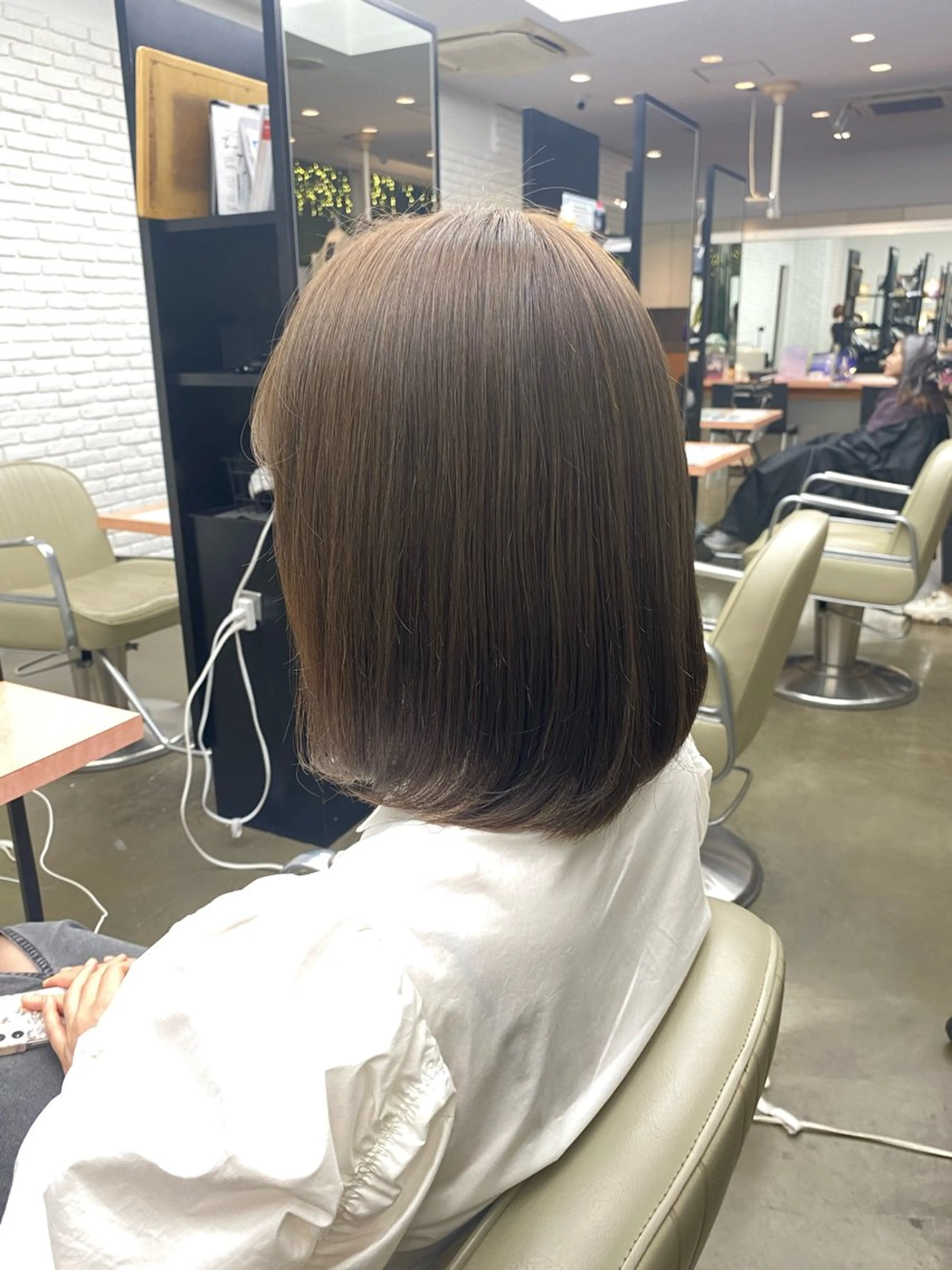 カラー ベージュカラー 🎧ayaka/ボブ /透明感カラー🩵のヘアスタイル