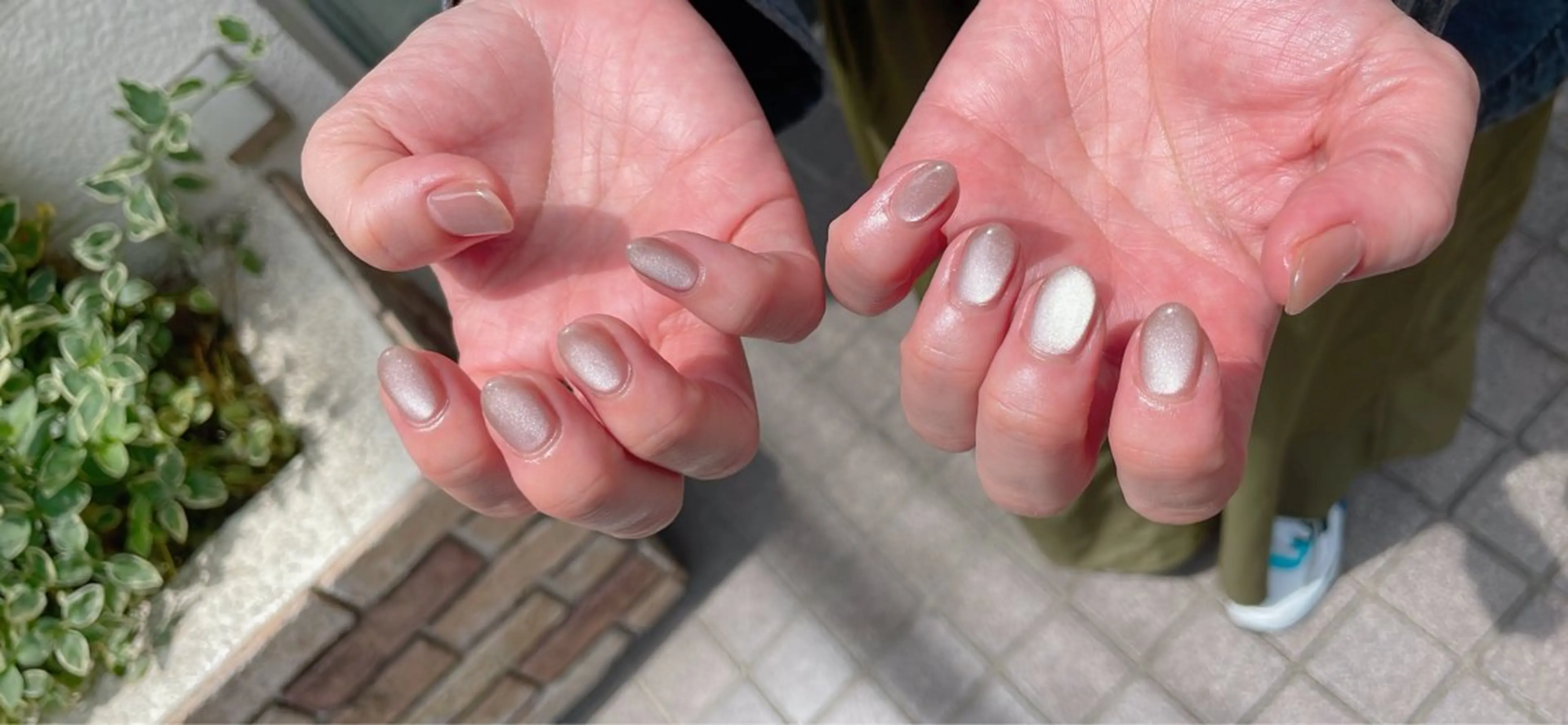 ネイル ジェルネイル マグネットネイル パラジェル 春ネイル nailroom OHANA🌴のネイルデザイン