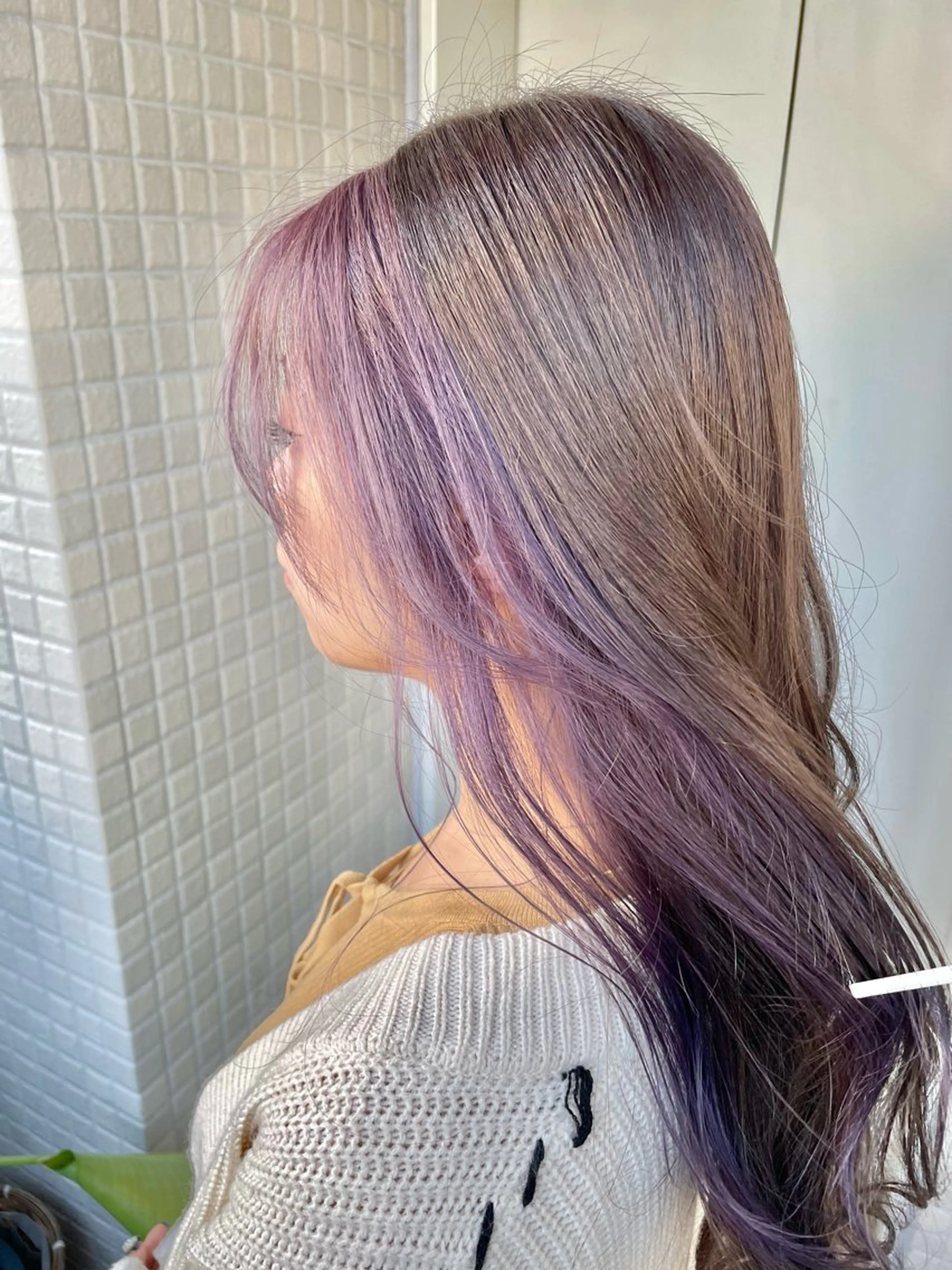 ロング カラー ラベンダーカラー ヘアカラー トリートメント レイン🌏🌱 似合わせ/ハイトーンのヘアスタイル