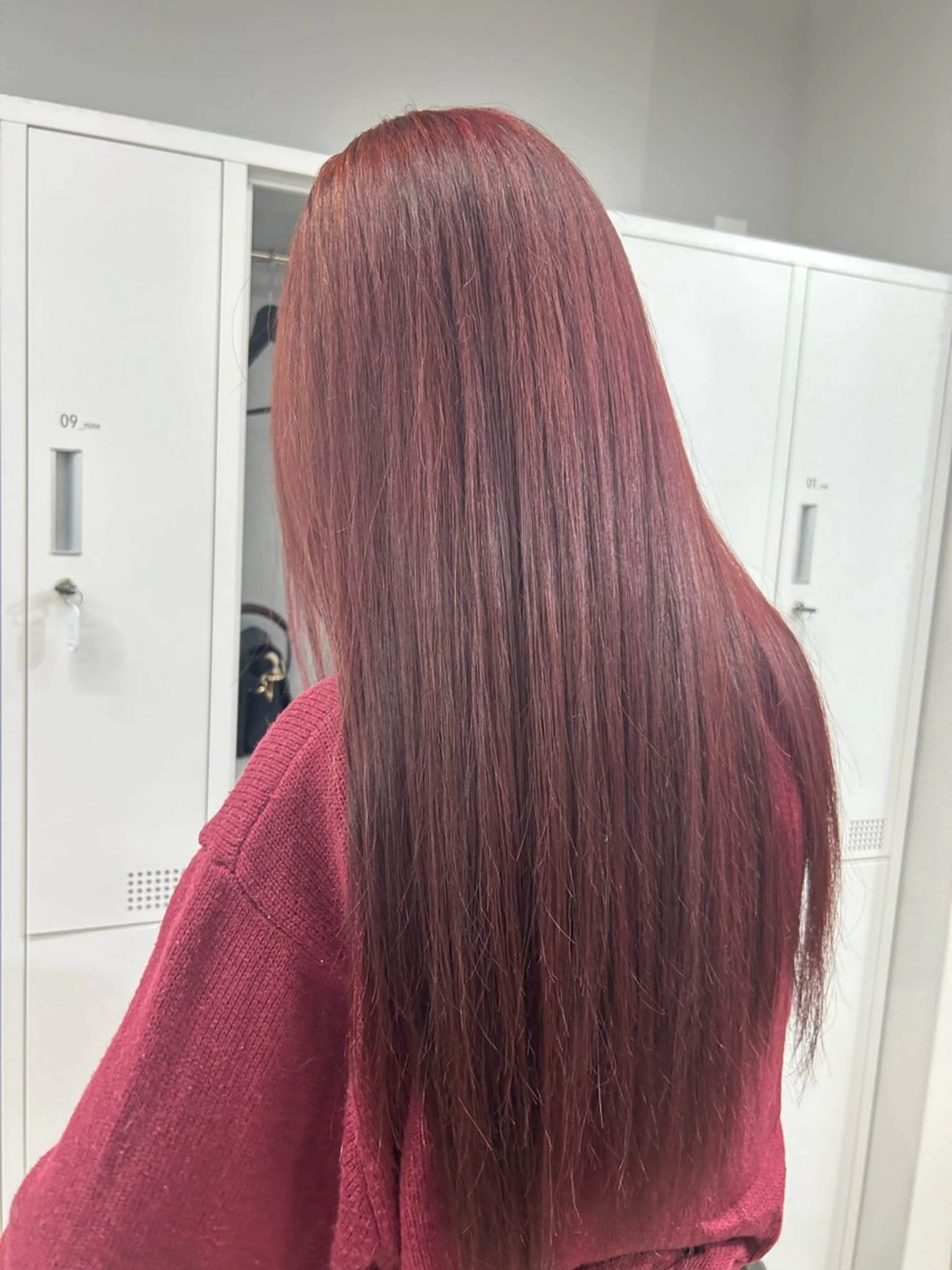 カラー ボルドーカラー ハイトーン ayane💖のヘアスタイル