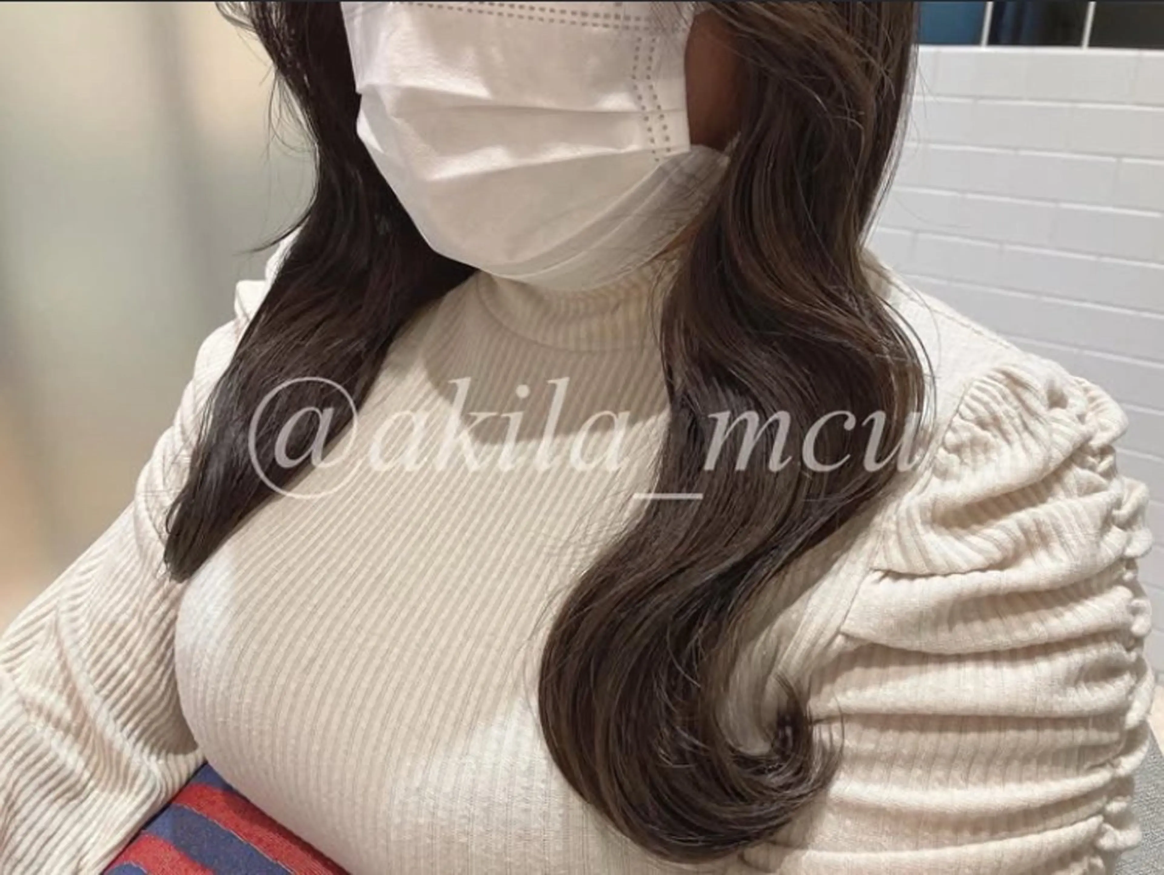 ロング カラー ヘアアレンジ ブルーカラー くびれヘア 韓国風ヘア レイヤーカット エグチ アキラのヘアスタイル