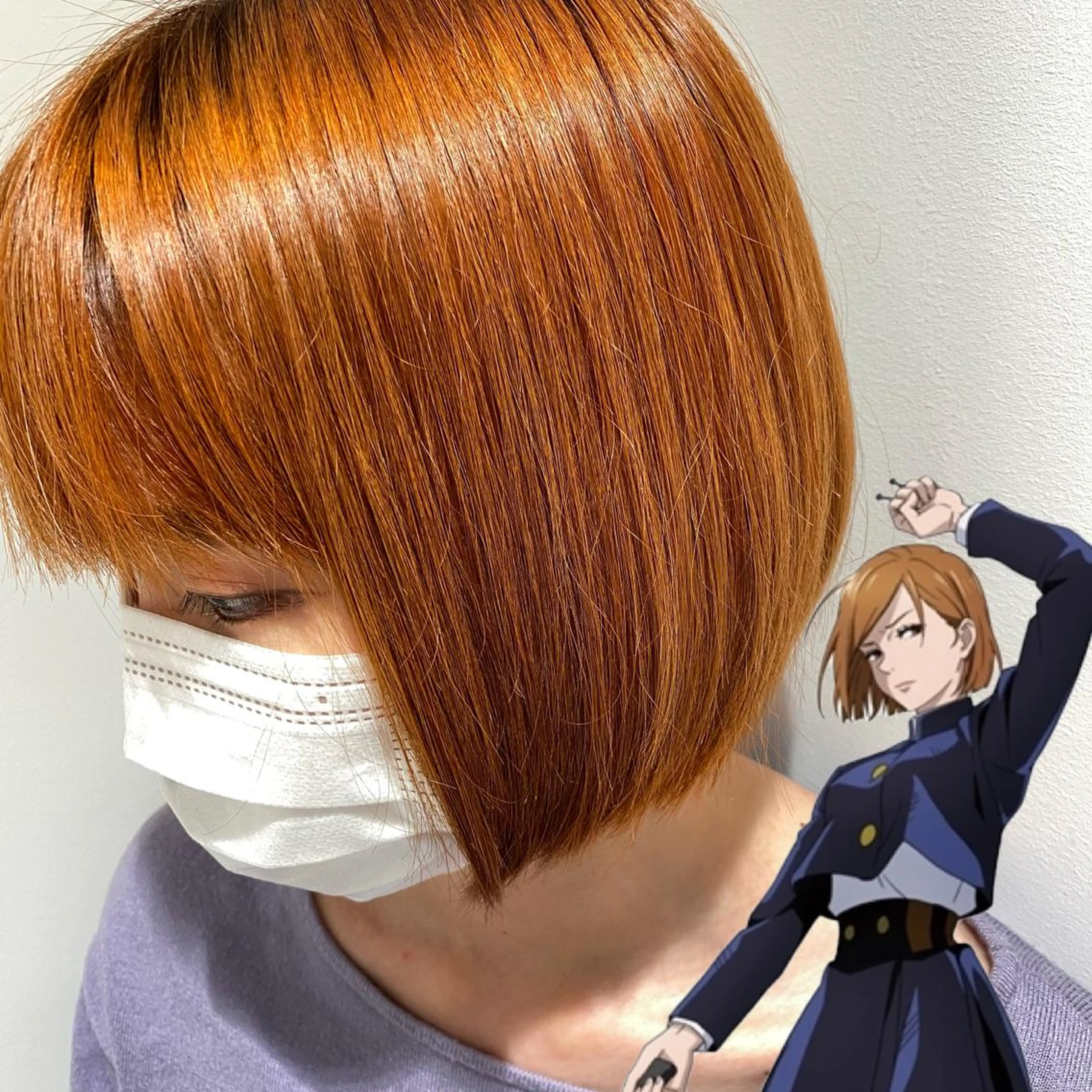 ロング カラー イヤリングカラー インナーカラー ウルフカット 渋谷の人のヘアスタイル