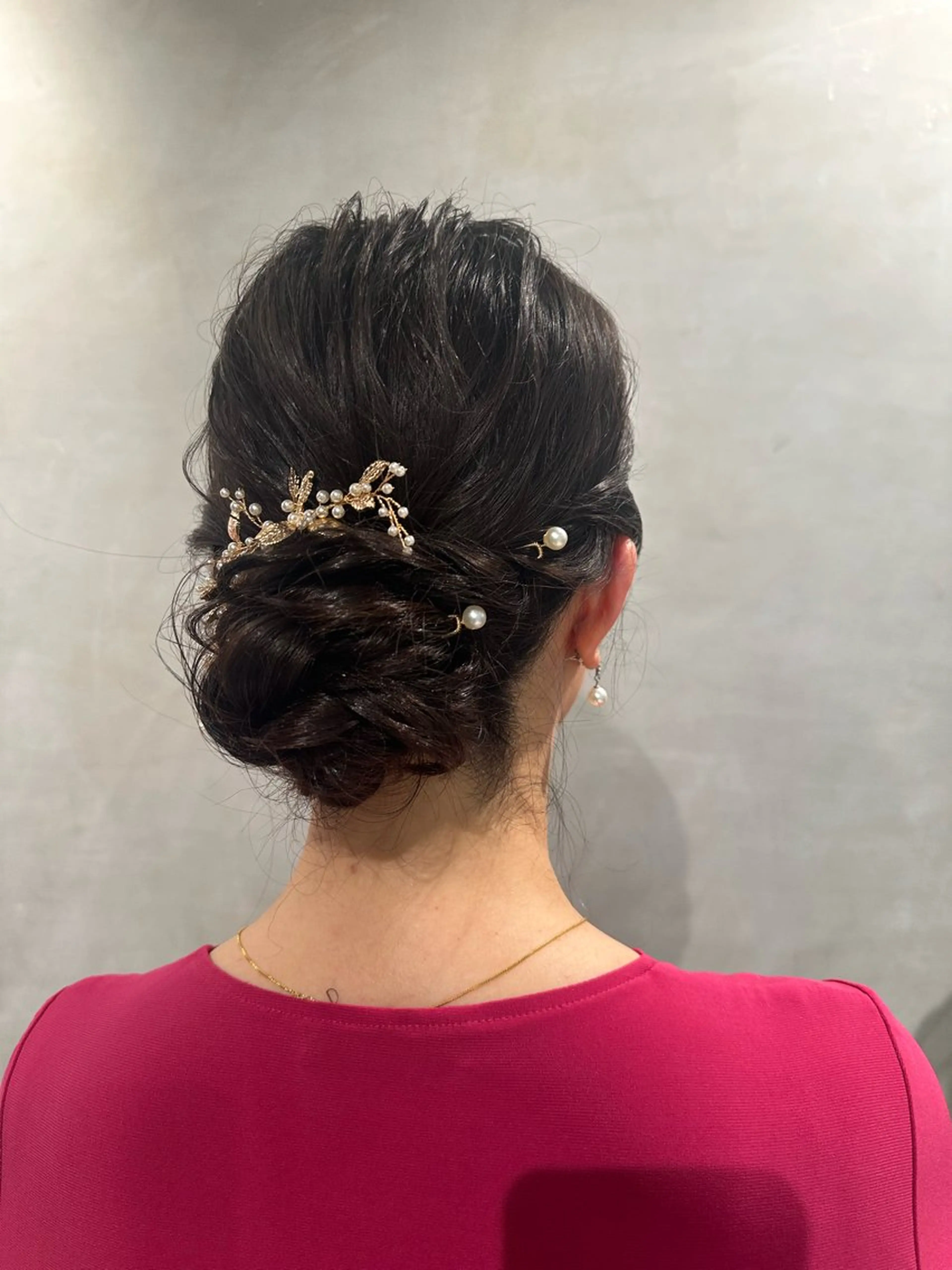 ロング ヘアアレンジ 銀座レイヤーカット ×シースルー前髪のヘアスタイル