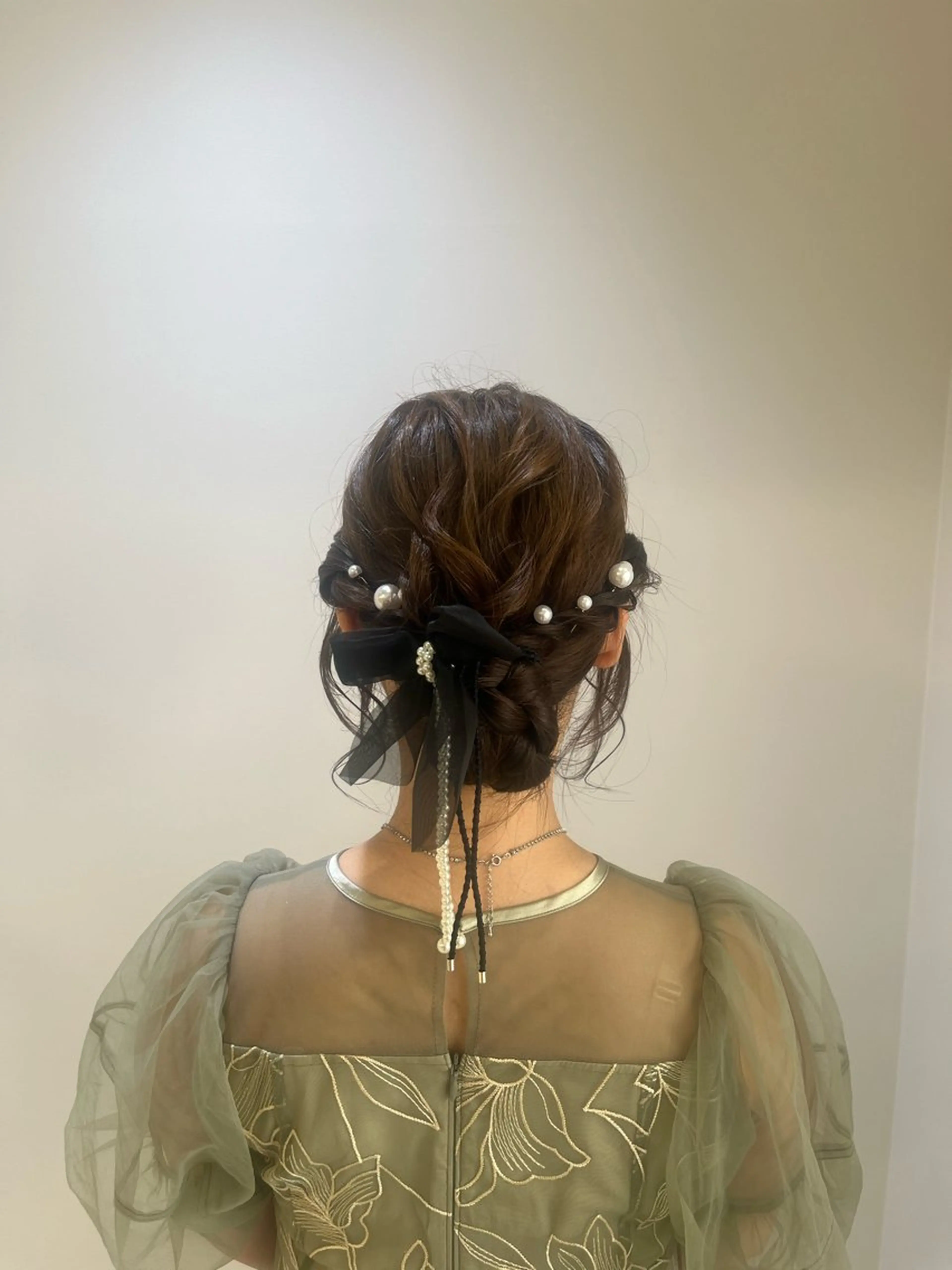 セミロング ヘアアレンジ ヘアセット ブリーチカラー特化 美容師/𝕐𝕌𝕀のヘアスタイル