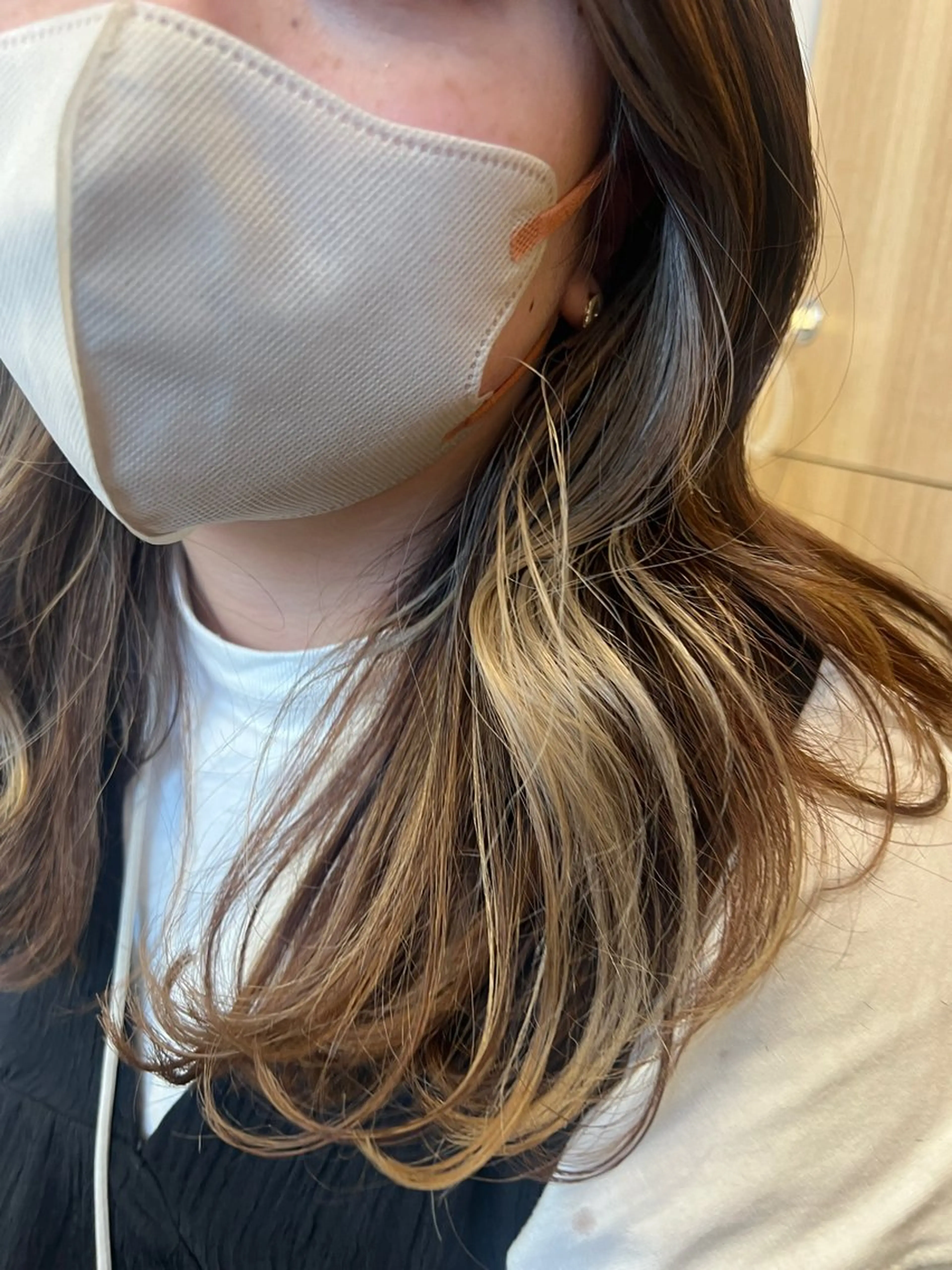 ロング カラー カット ヘアカラー Ore🫧タナカマヤ /柔らかい質感カラーのヘアスタイル