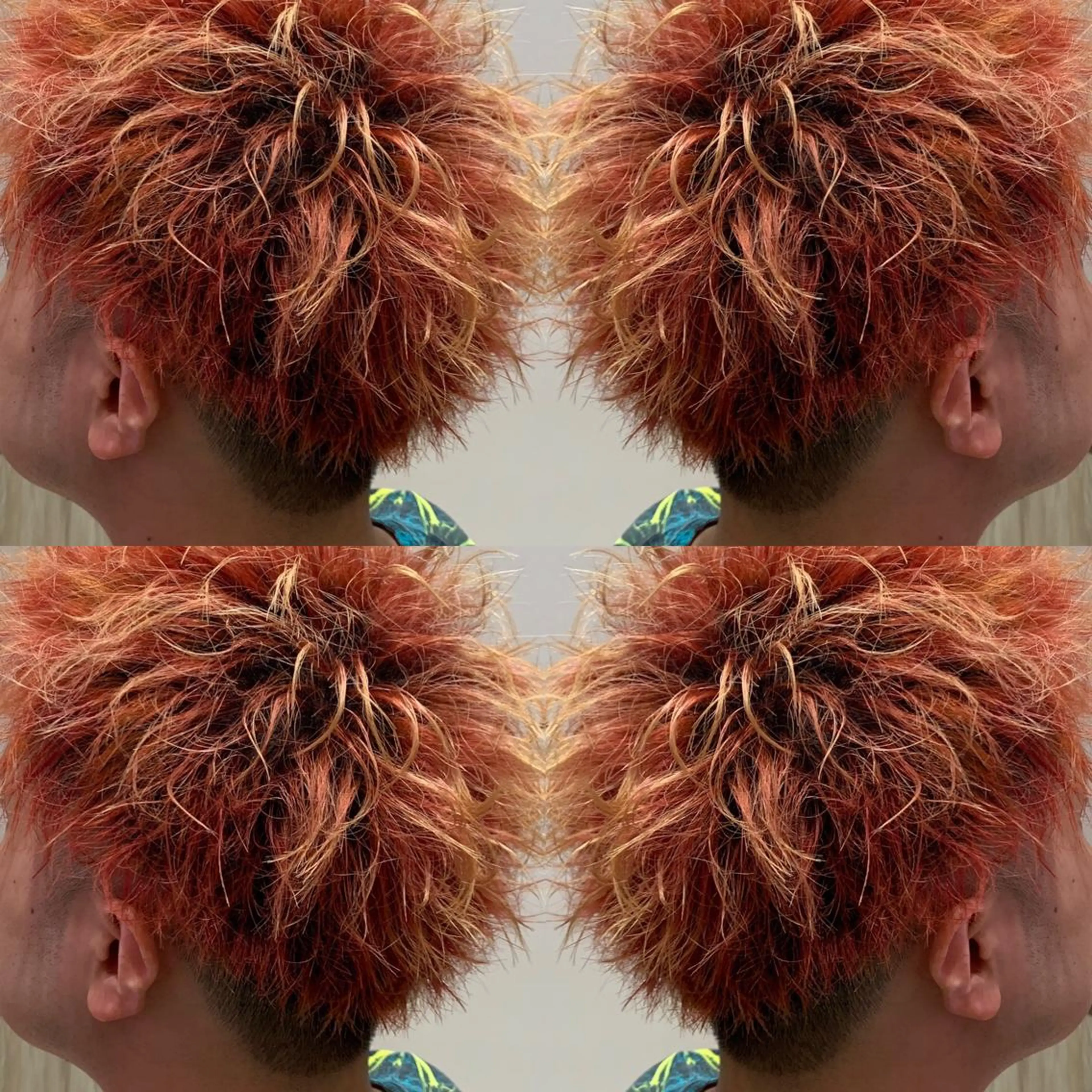 ショート カラー メンズ オレンジ エンターテイナー🔥 星野 甲斐のヘアスタイル