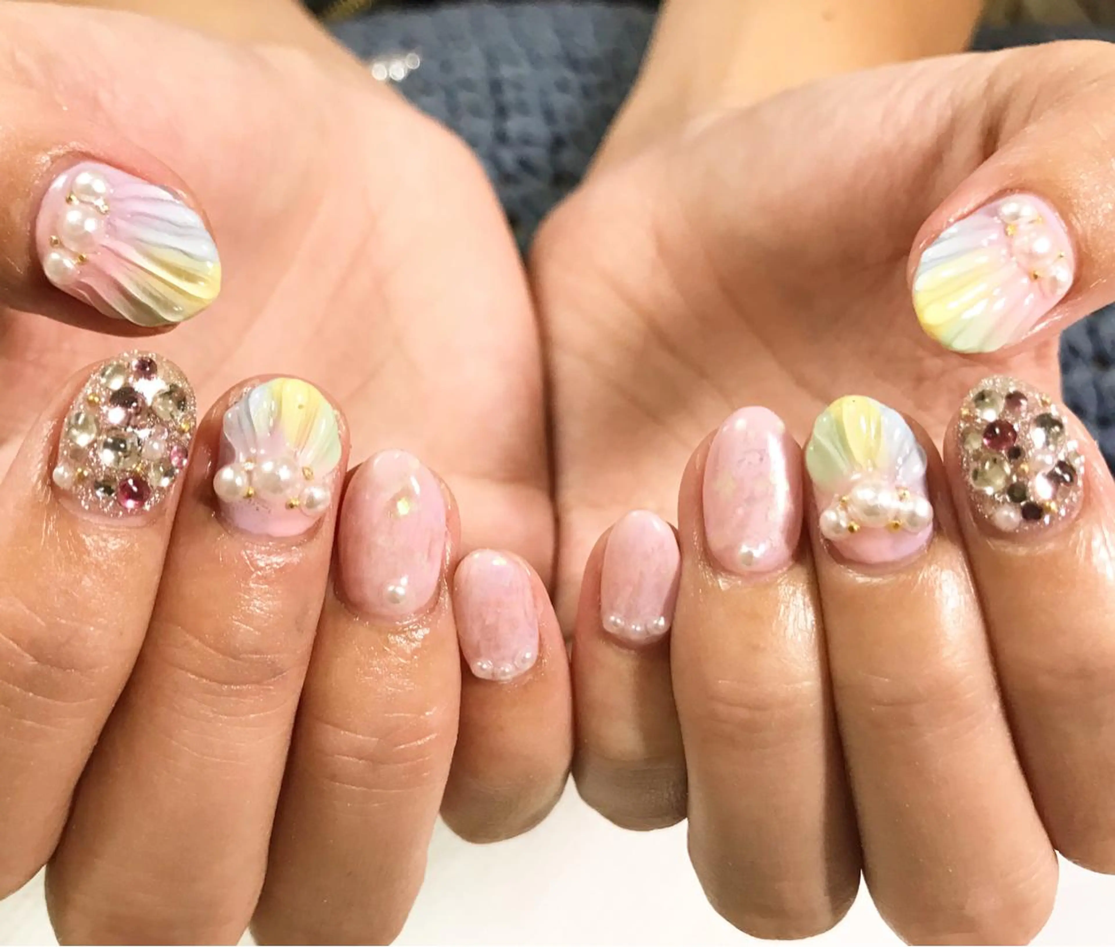 ネイル フットネイル シンプルネイル 春ネイル ストーンネイル 夏ネイル ネイル フフラ所属・nail fufla ♡yamane♡のネイルデザイン
