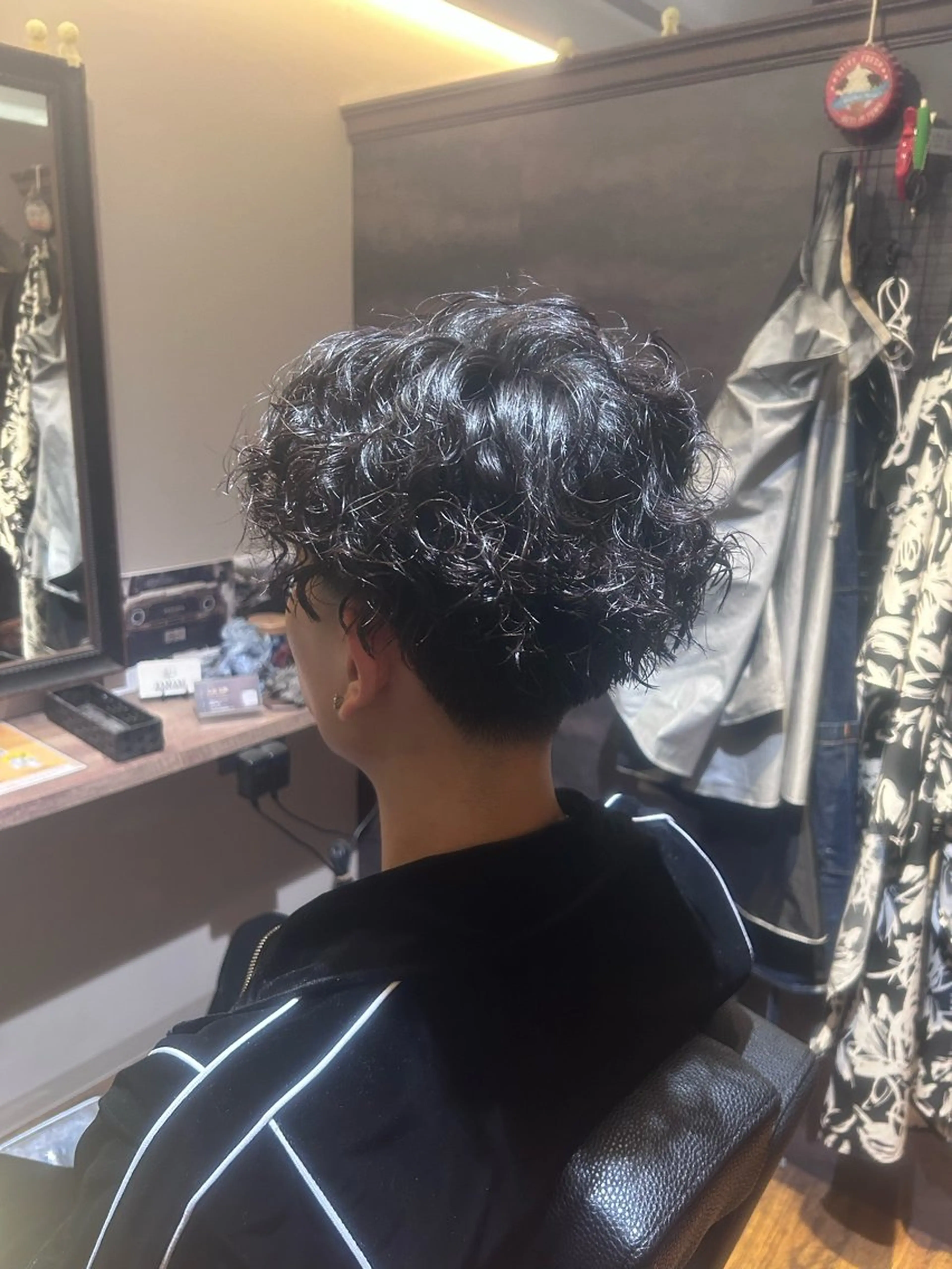 ミディアム パーマ ex-fa for men 早藤朋哉のヘアスタイル