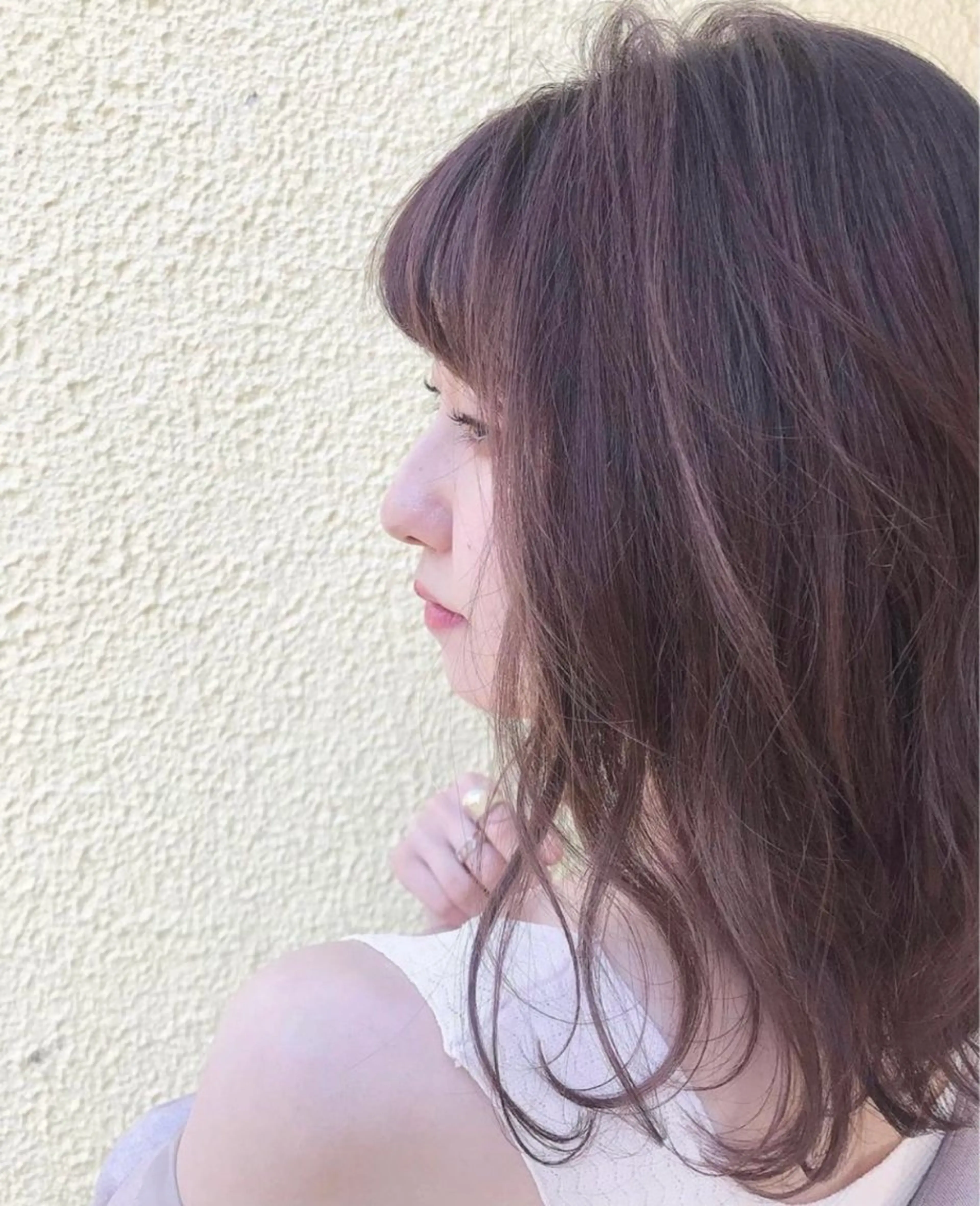 セミロング カラー ベージュカラー 透明感カラー ハイライトカラー ピンクカラー ピンクベージュ ◤ Jammin.◢ Mizuho.のヘアスタイル