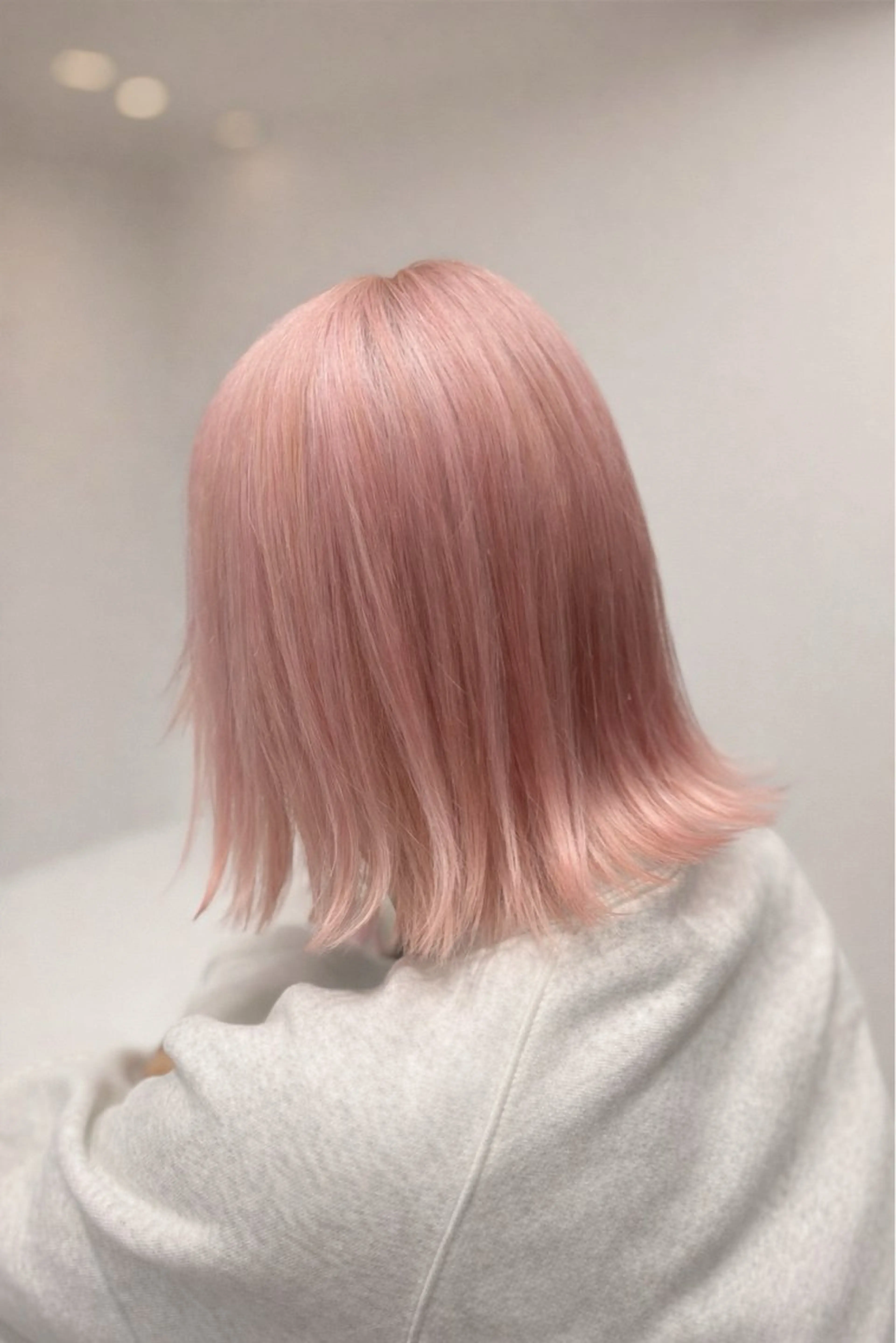 セミロング カラー ピンクカラー ホワイトピンク ハイトーン/メンズ パーマ👾ますのヘアスタイル