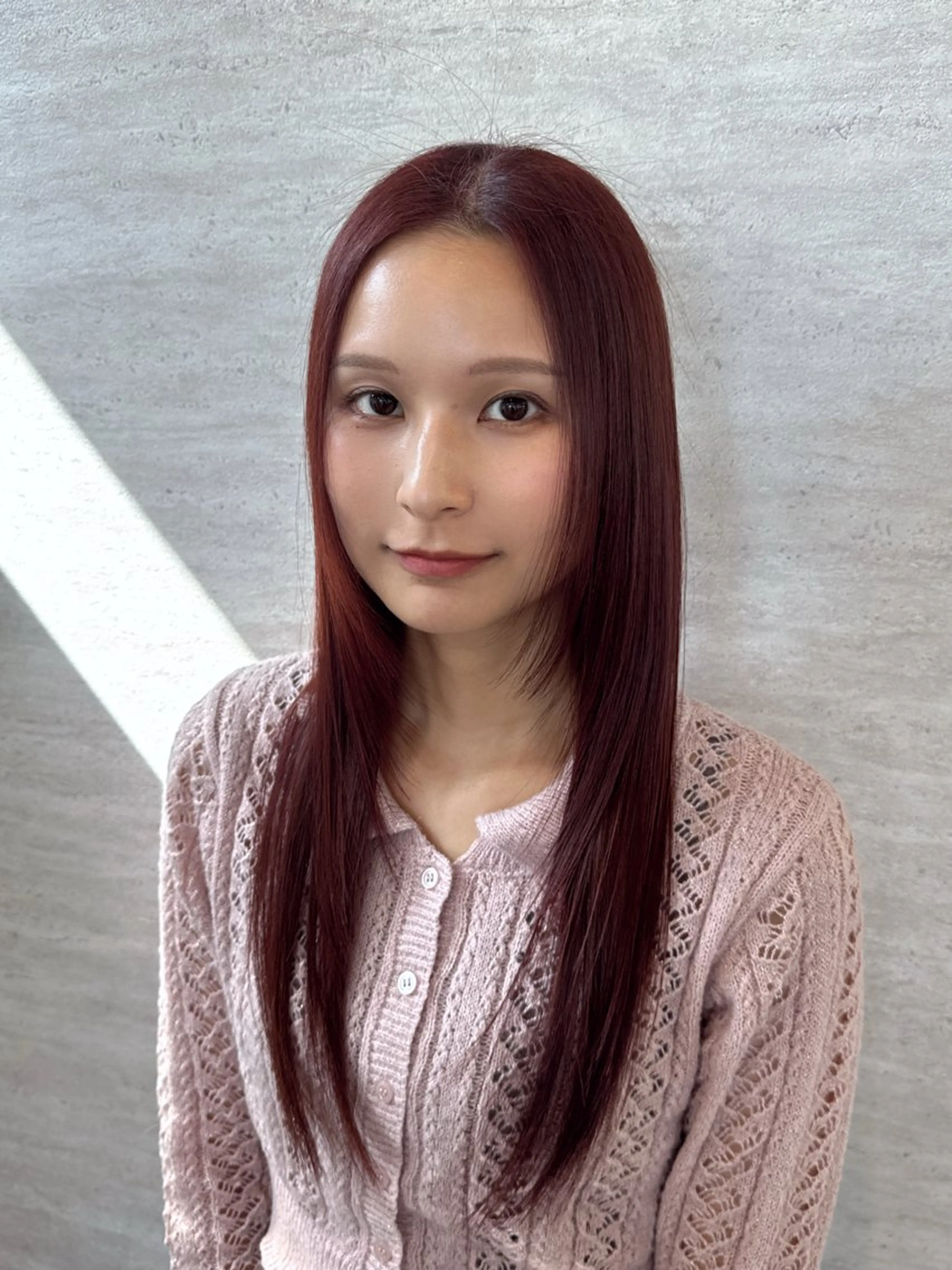 ロング カラー ヘアアレンジ カット ヘアカラー トリートメント ヘアセット 韓国レイヤーカット/ 儚げカラーチナツのヘアスタイル