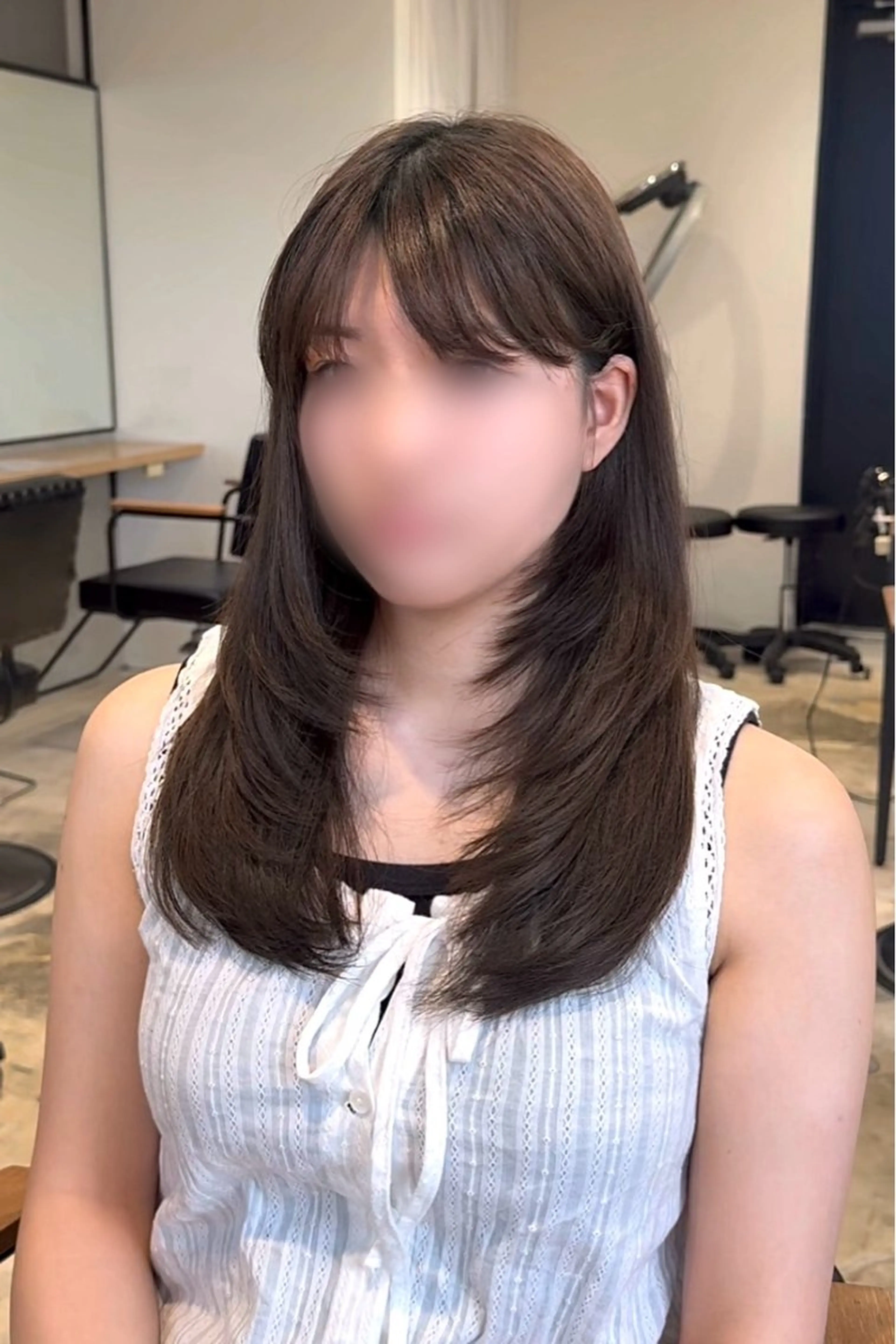 ミディアム カラー パーマ ヘアアレンジ カット トリートメント ヘアセット パク・ボミン小野リエ 韓国ハーフ🦊のその他イメージ