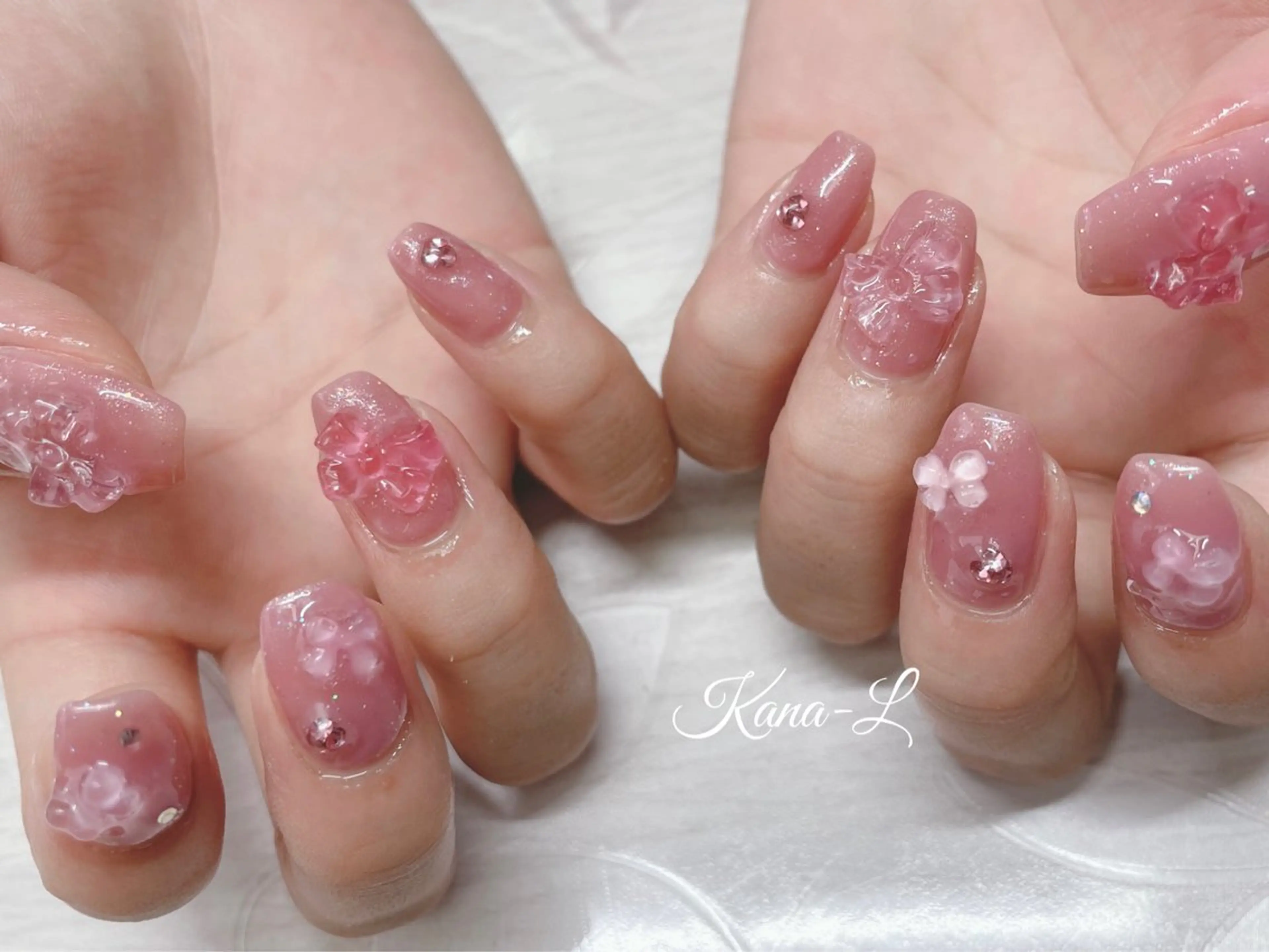 ネイル ジェルネイル 韓国ネイル パラジェル ワンホンネイル 芦辺 香奈のネイルデザイン