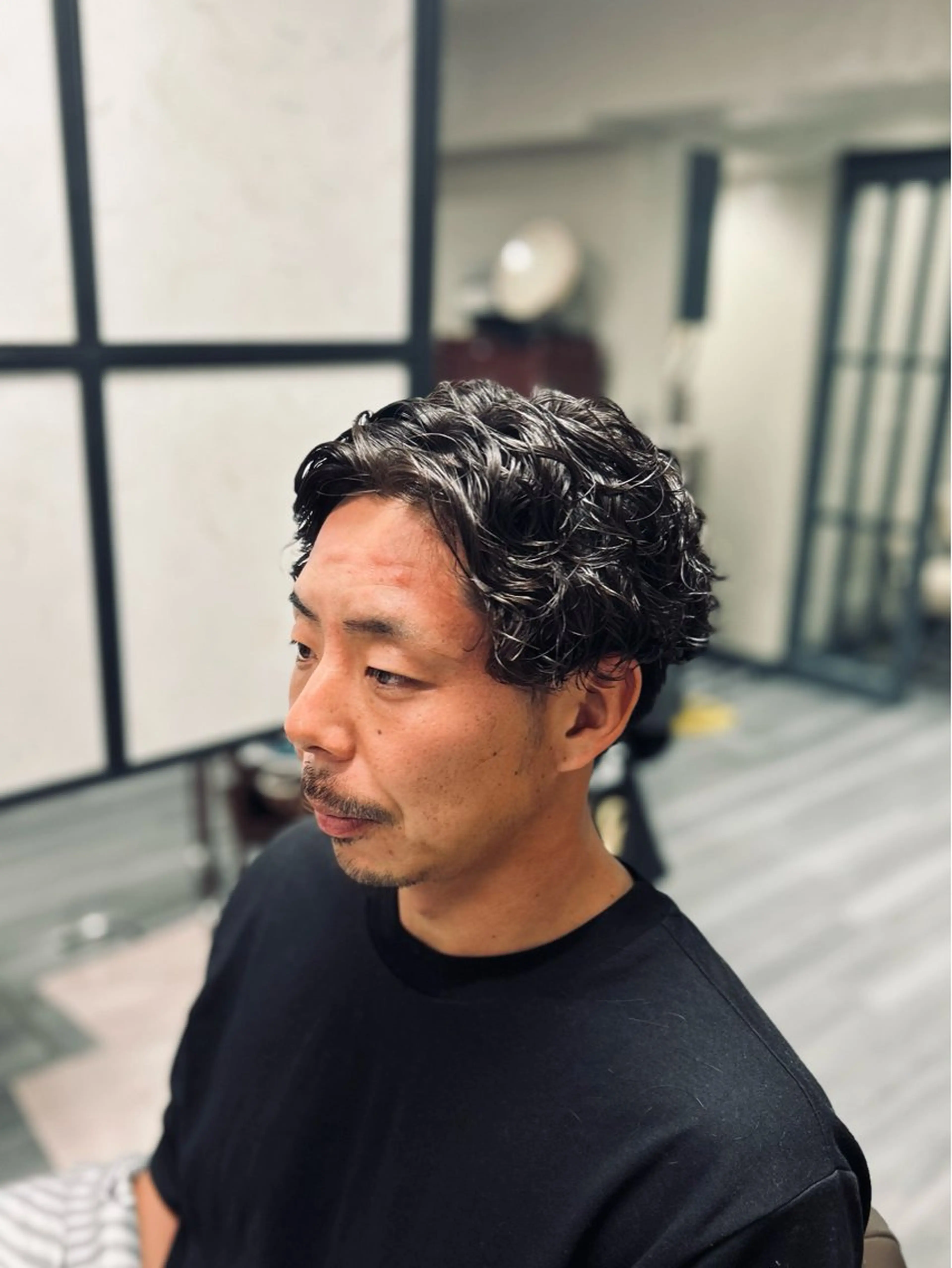 ミディアム パーマ メンズ カット パーマ メンズカット/ 雄大のヘアスタイル