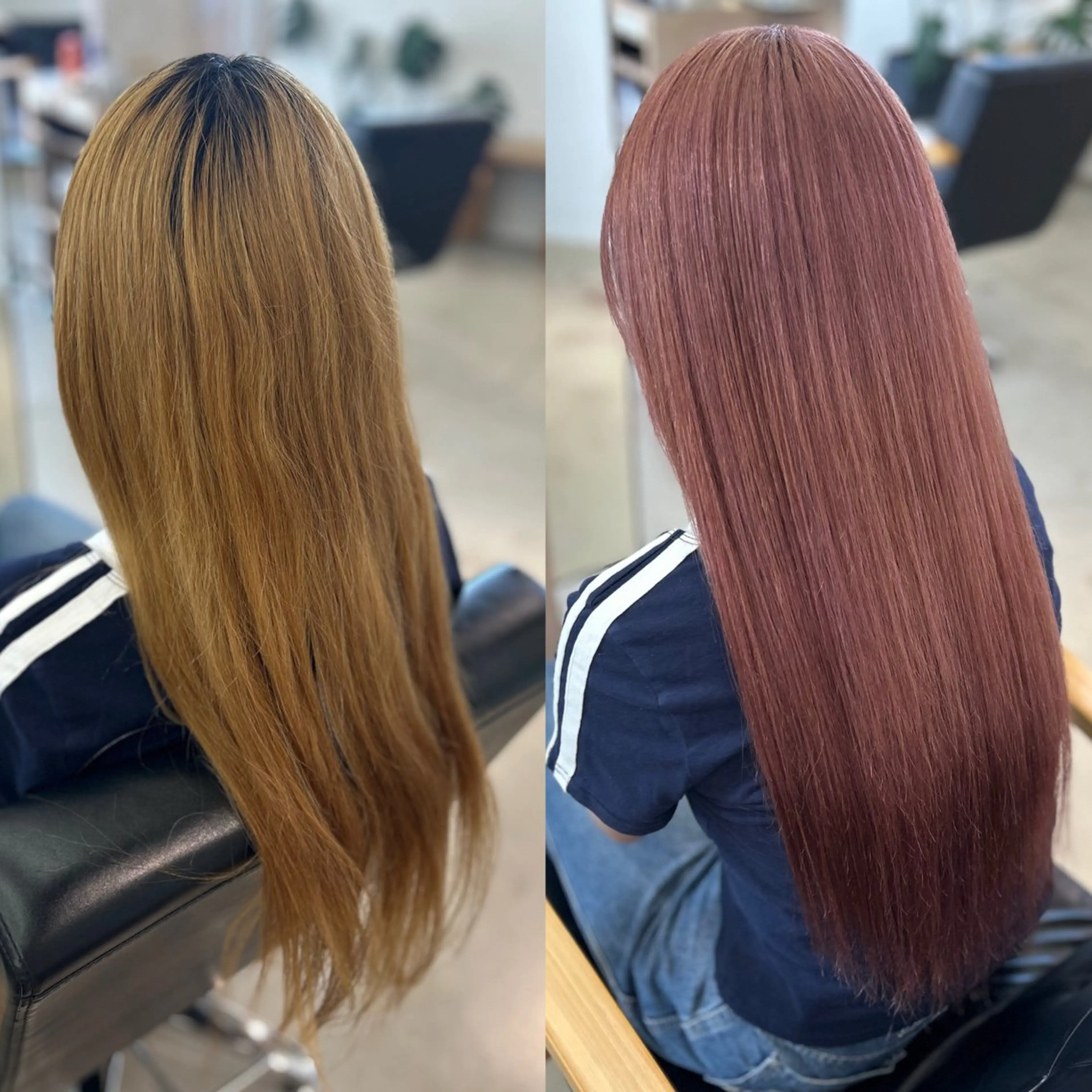 ロング カラー ベージュカラー ブリーチ ブラウンカラー ピンクカラー ピンクベージュ ヘアカラー noa  🦋 ブリーチ/暖色のヘアスタイル