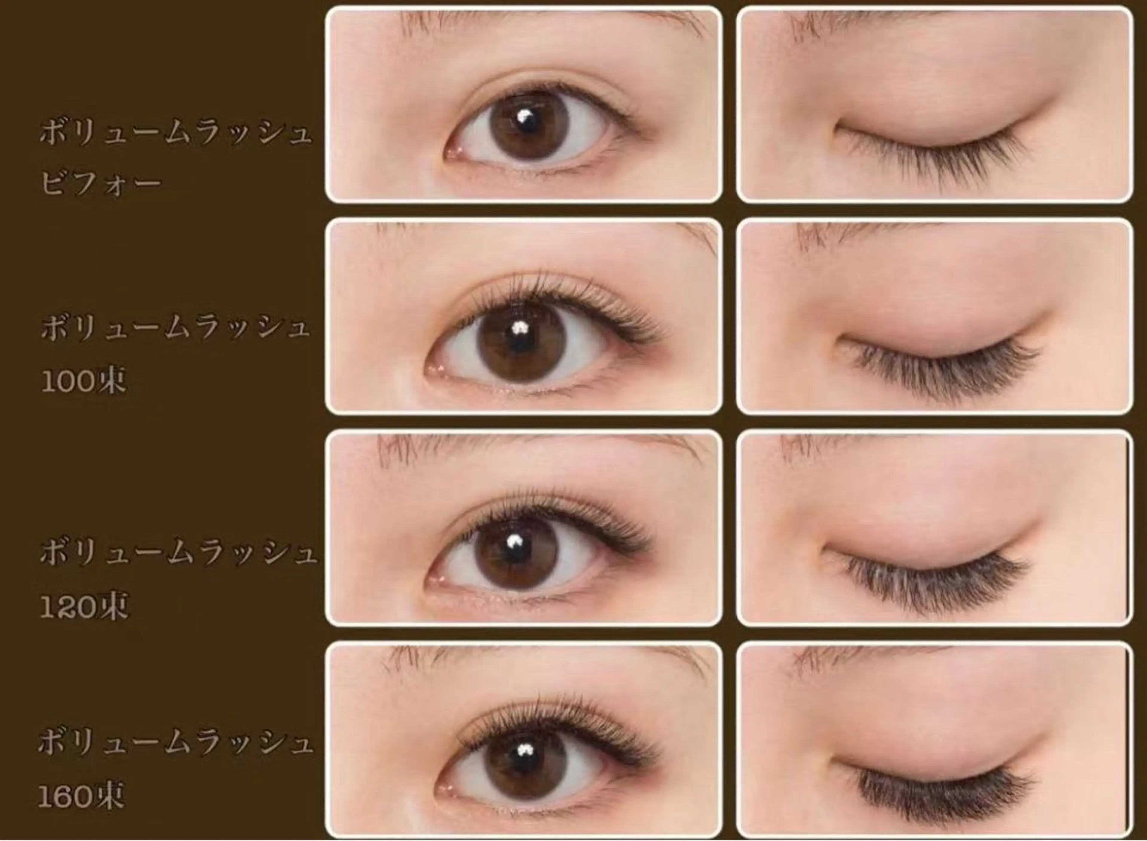 ボリュームラッシュ80束の写真