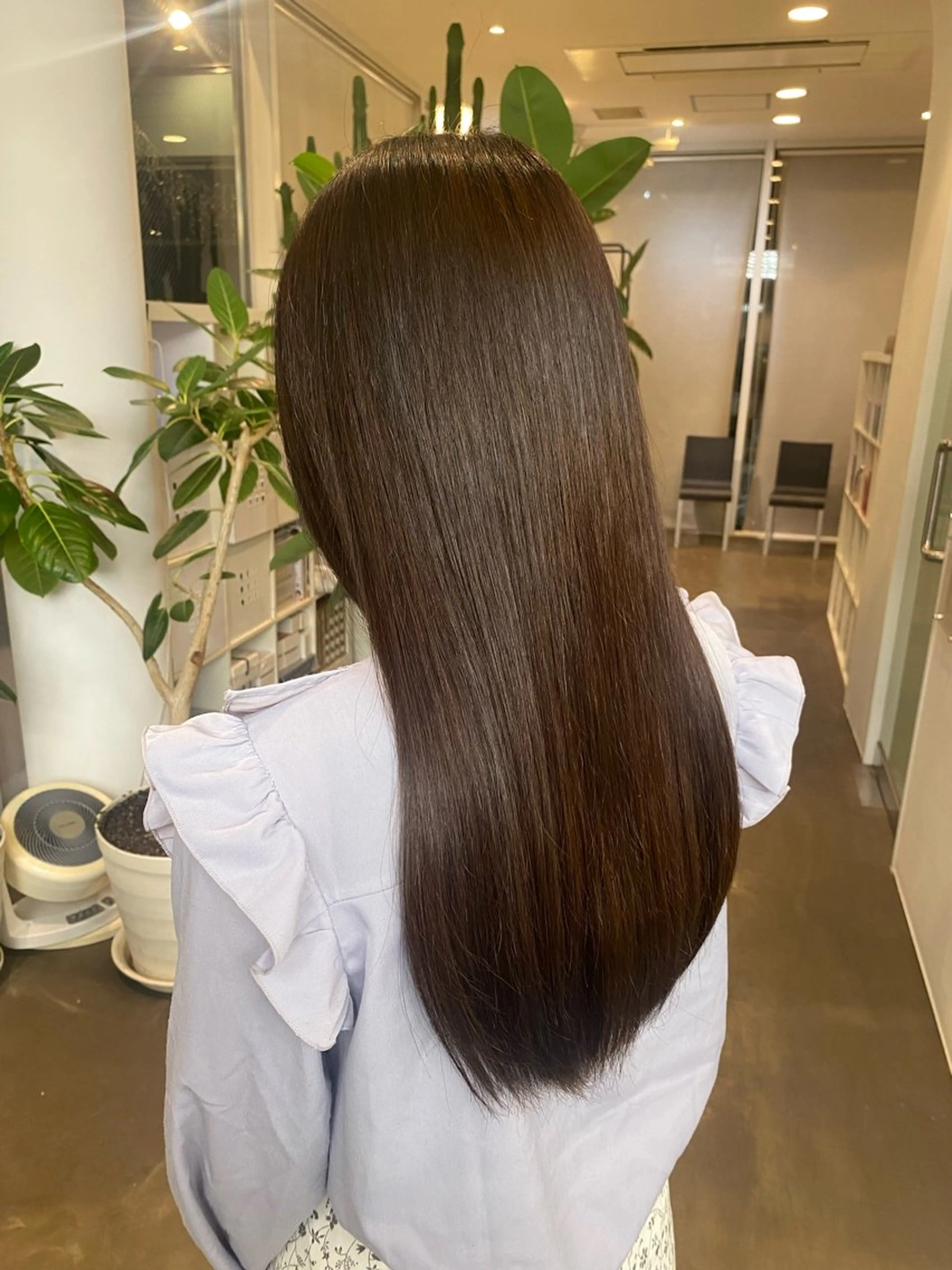 ロング パーマ ストレートパーマ 🎧ayaka/ボブ /透明感カラー🩵のヘアスタイル