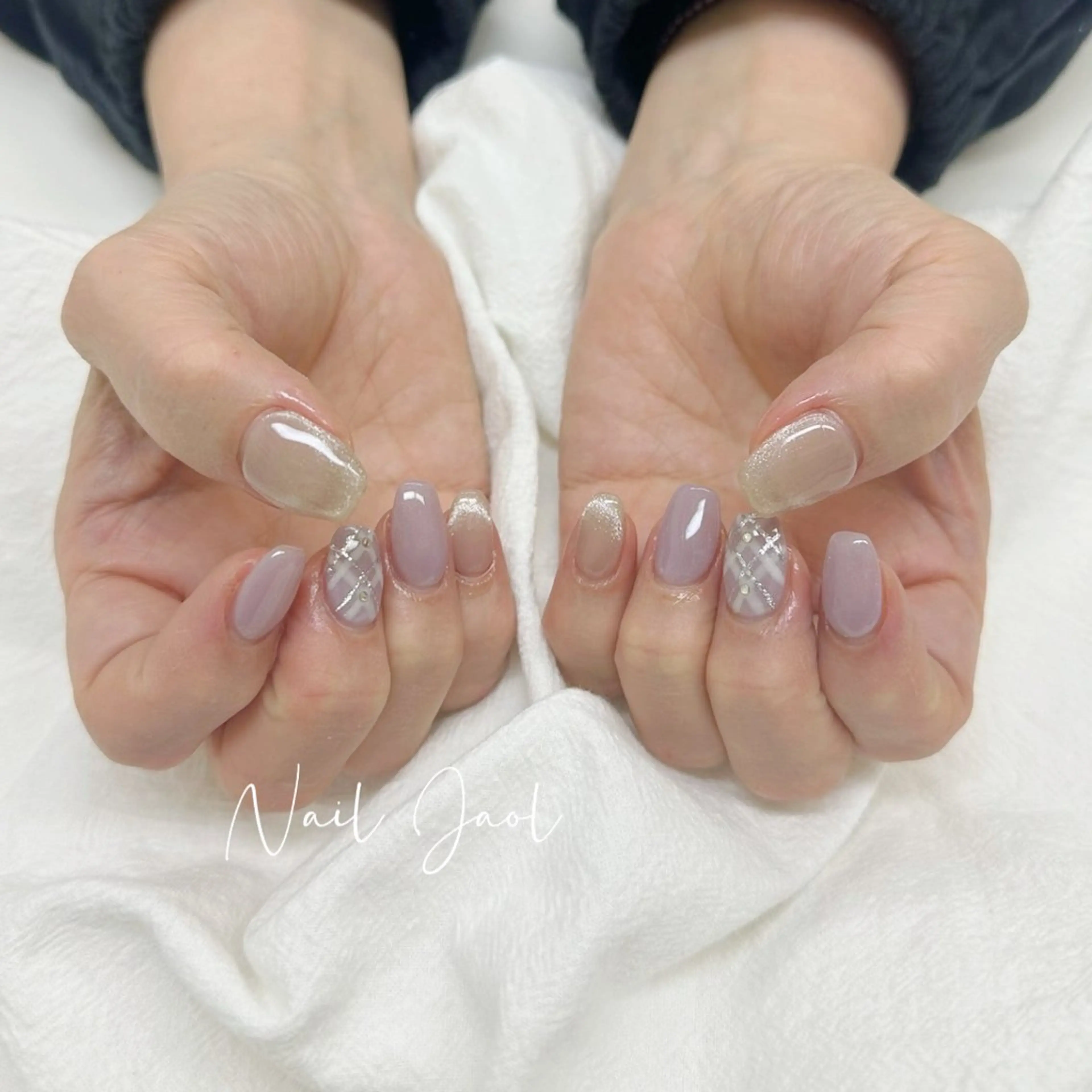 ミディアム 韓国風ヘア ハンドネイル nail jaol池袋店所属・ネイルJaol 池袋のネイルデザイン