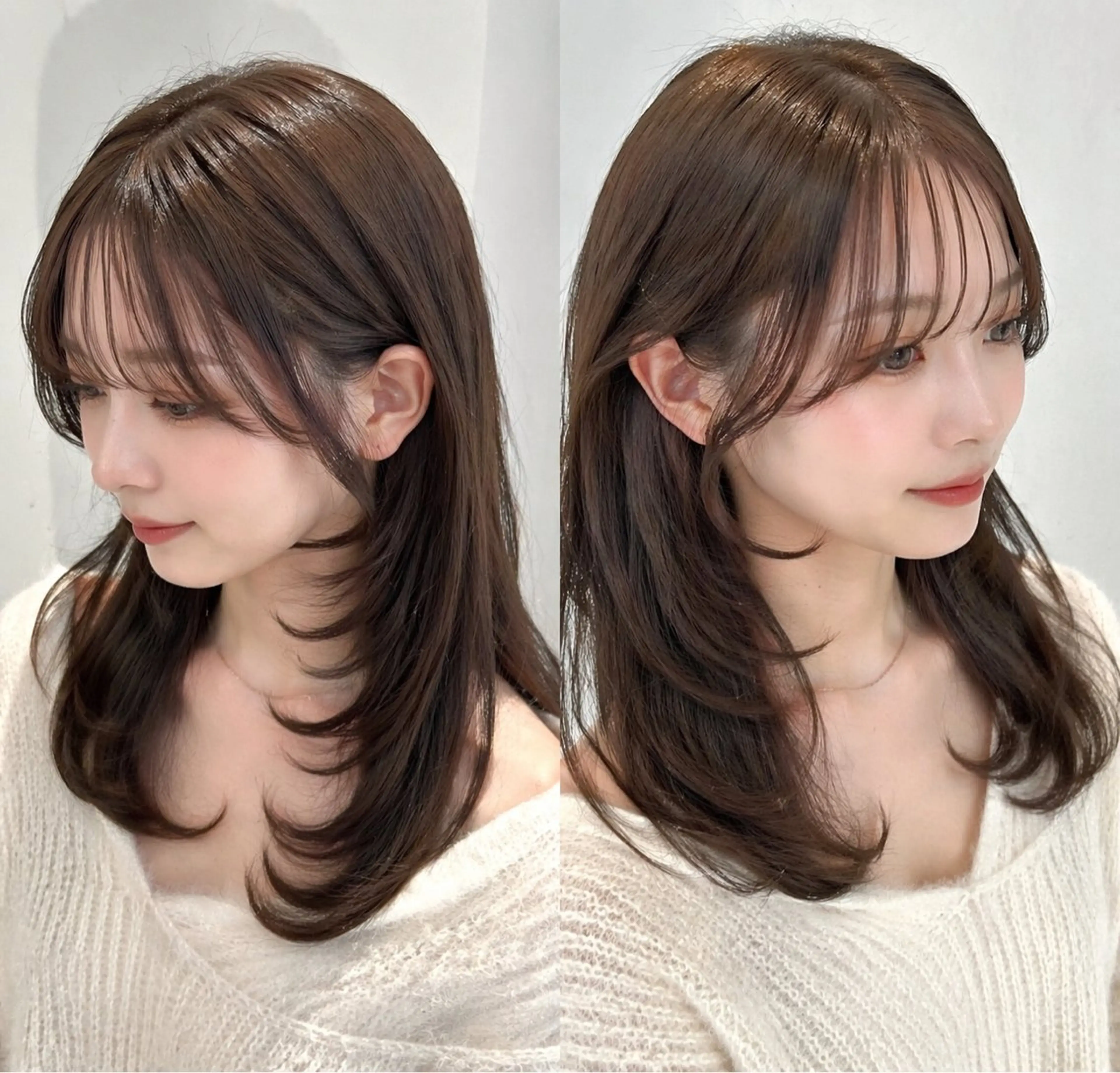 セミロング レイヤーカット 朋生/トップスタイリ スト/メンズパーマのヘアスタイル