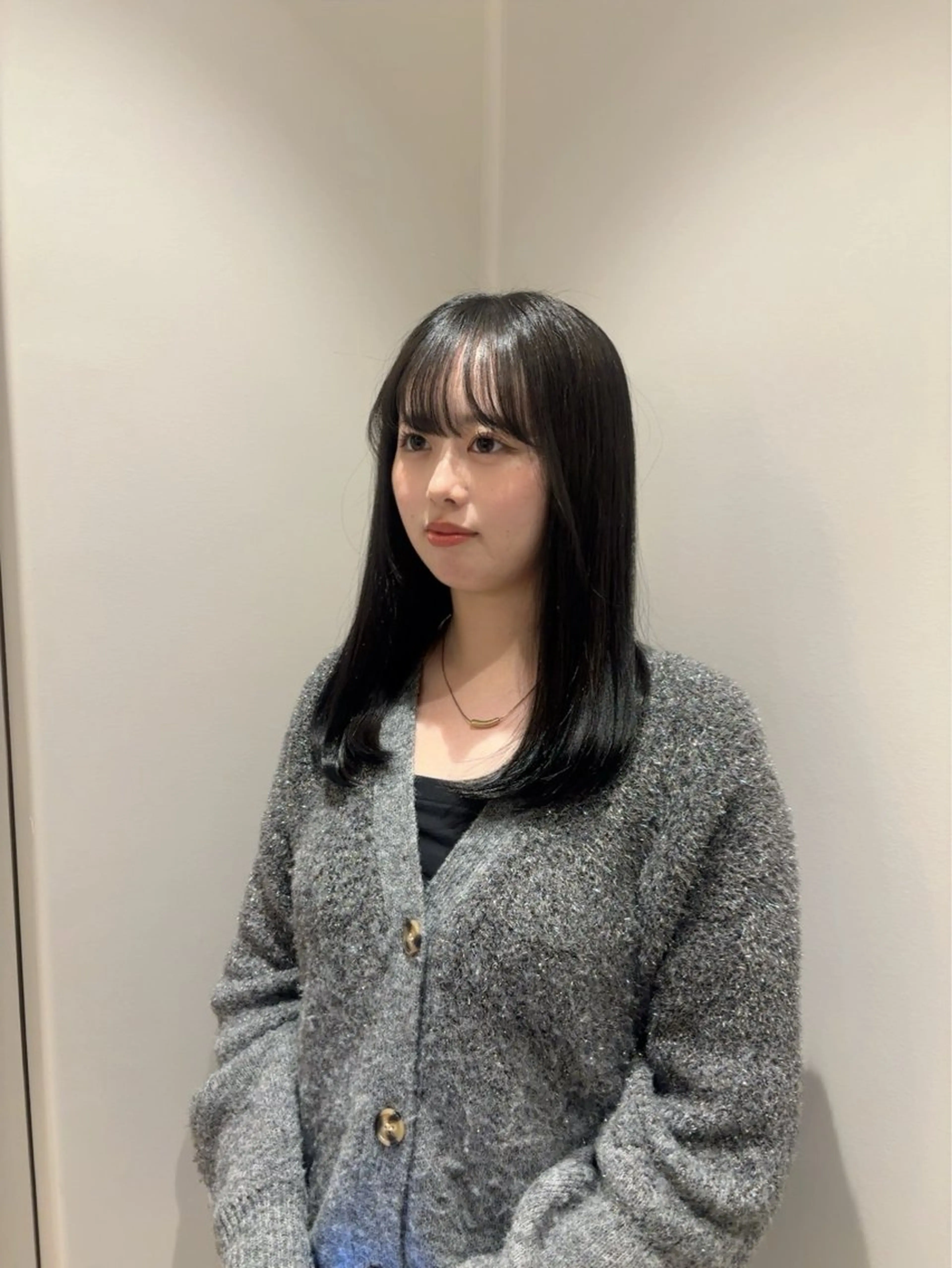 セミロング カラー 髪質改善カラー ブラウン🤎YUMEのヘアスタイル