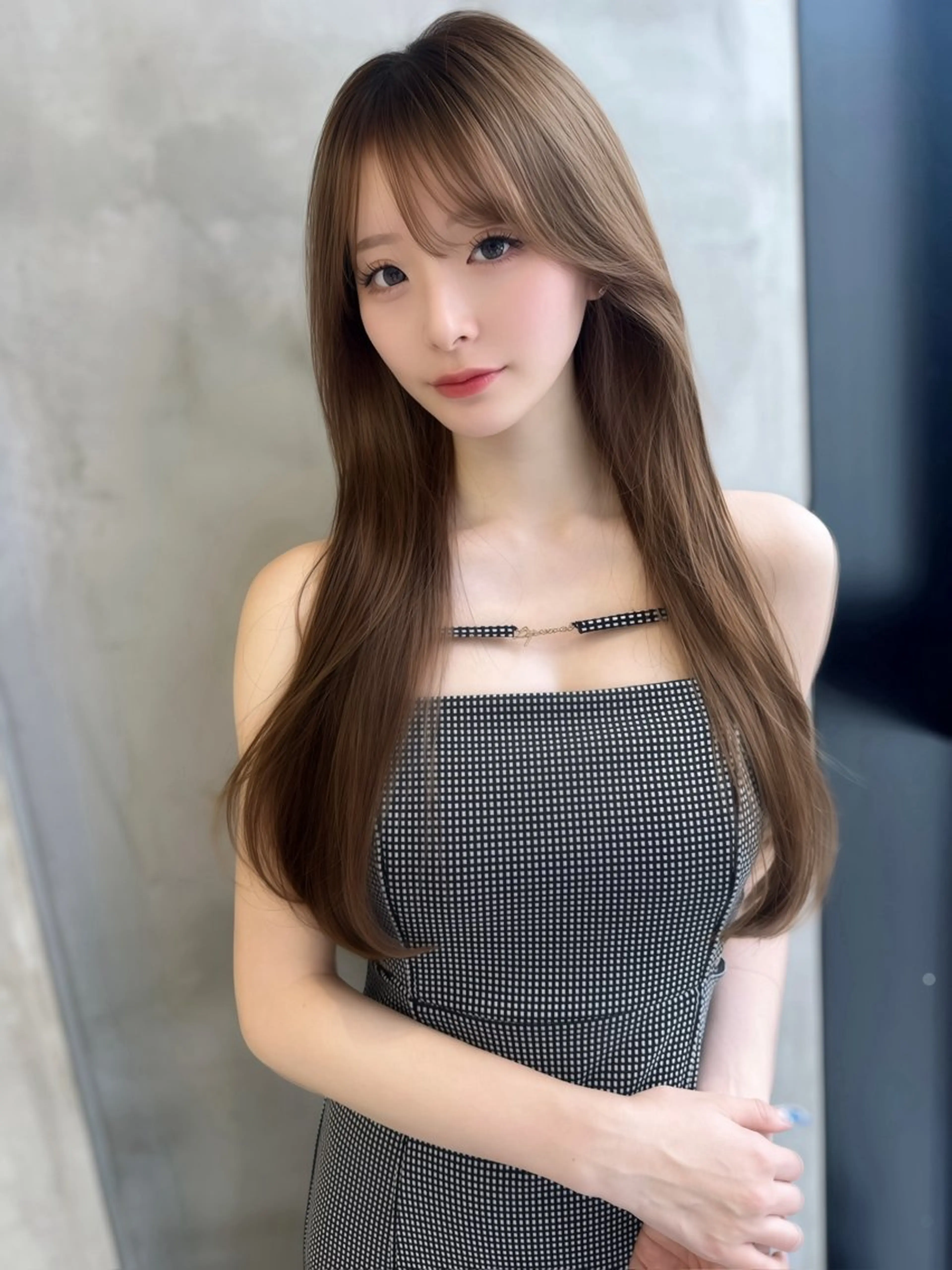 ロング カット ヘアカラー MASHU韓国ヘア/ レイヤー/透明感カラのヘアスタイル