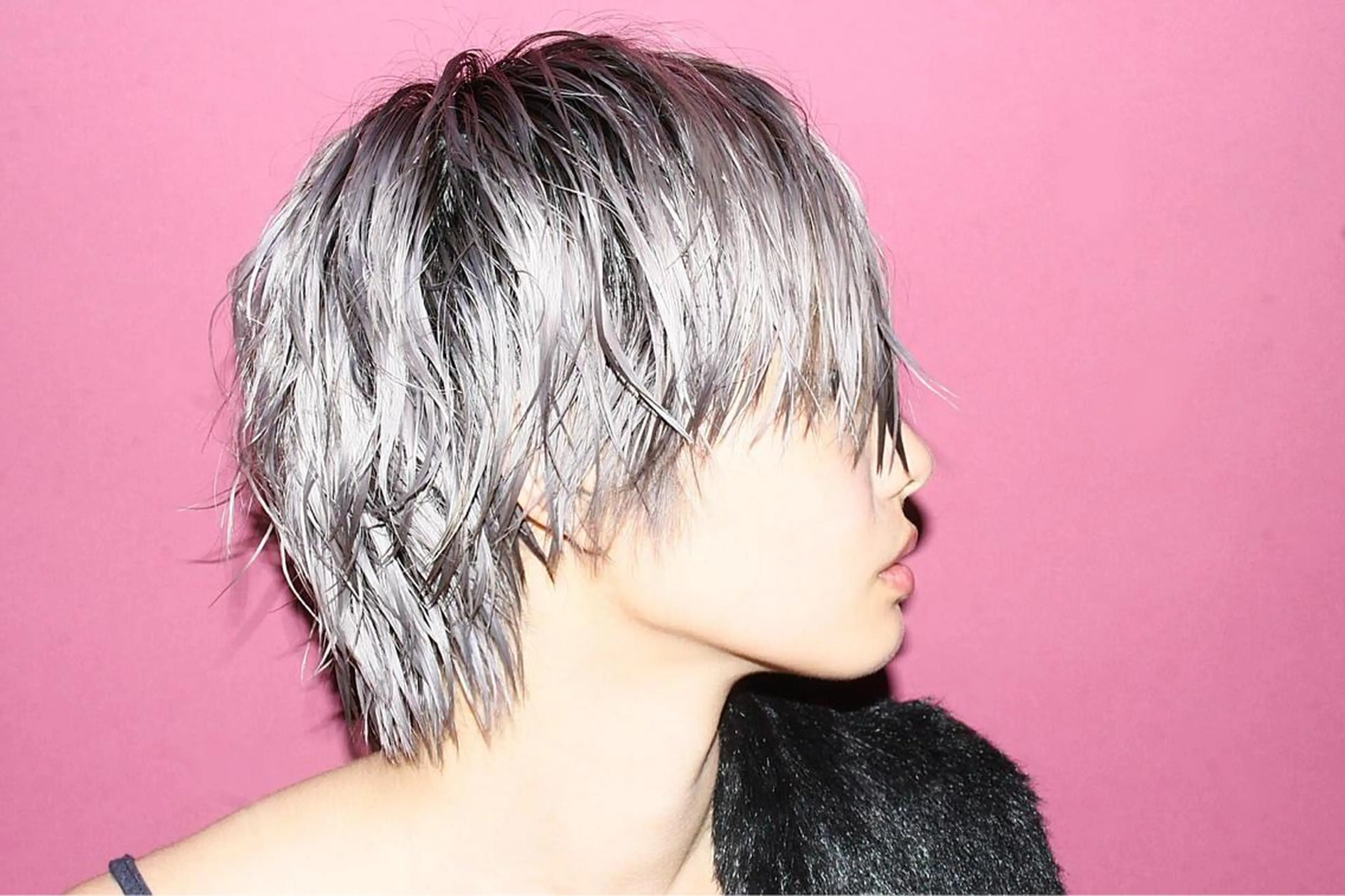 ショート カラー シルバー 恵比寿 内川 賀生のヘアスタイル