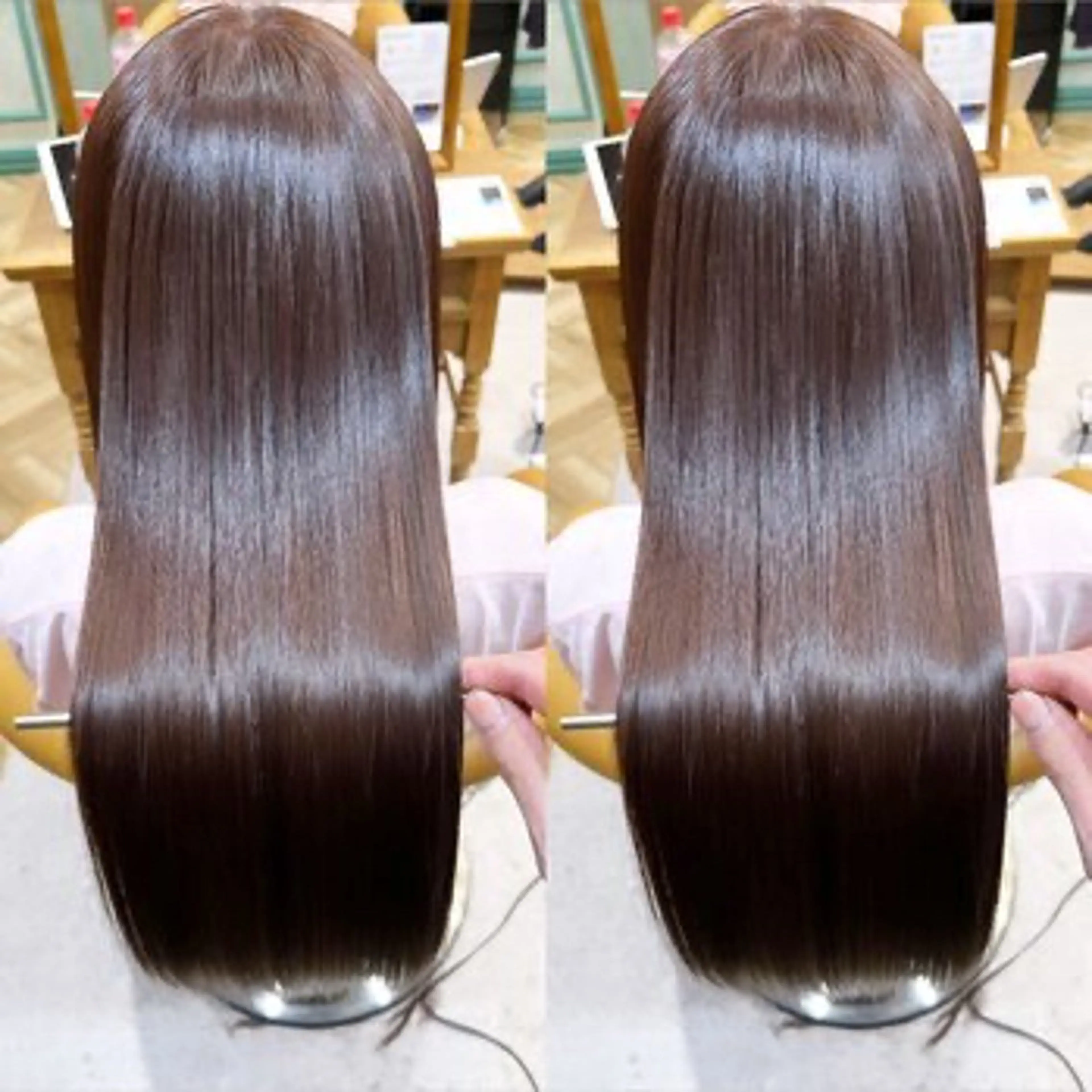 ミディアム カット ヘアカラー 縮毛矯正 トリートメント レイヤー/ボブ 高嶋 優のヘアスタイル