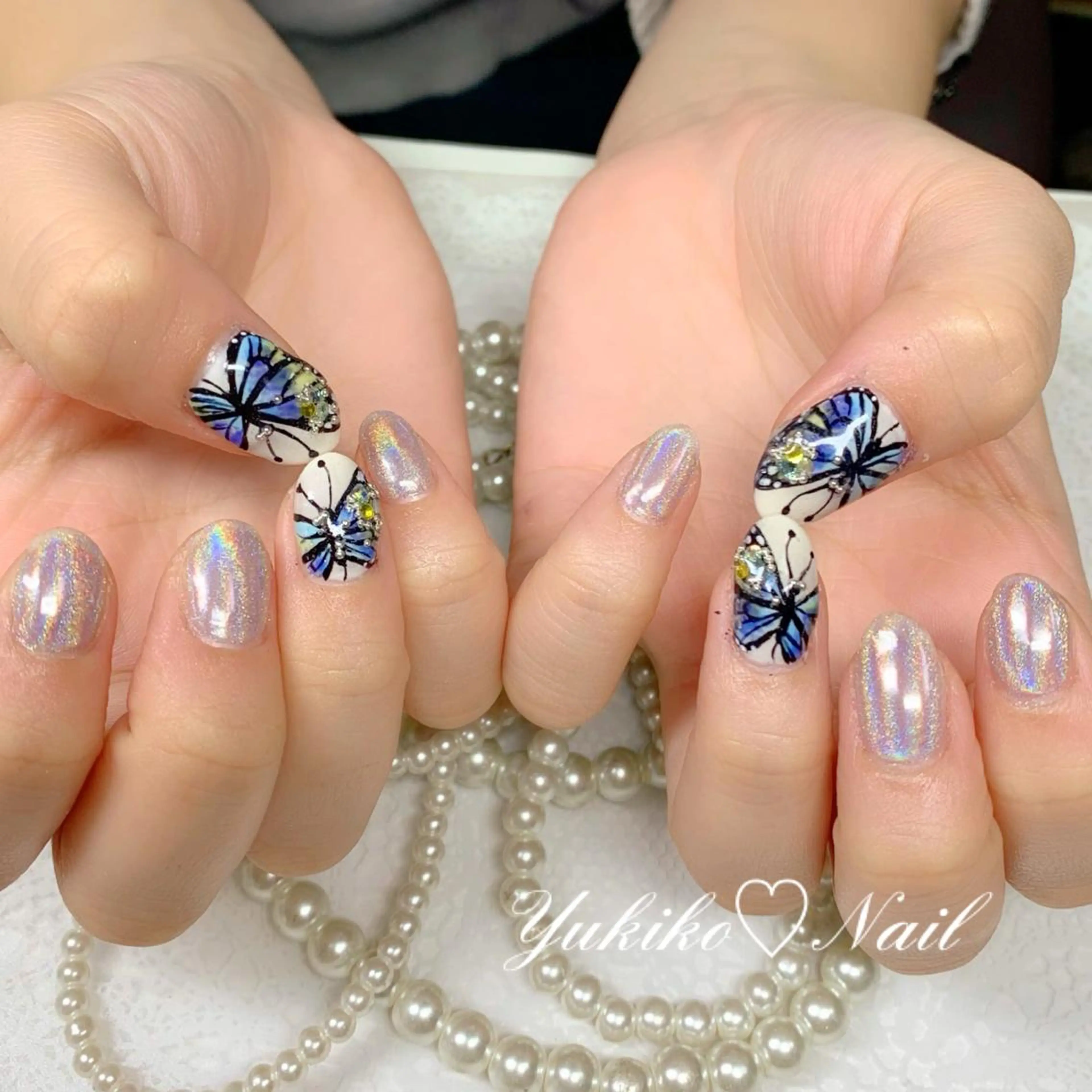 ネイル キラキラネイル 持ち込み ユキコ ネイルのネイルデザイン