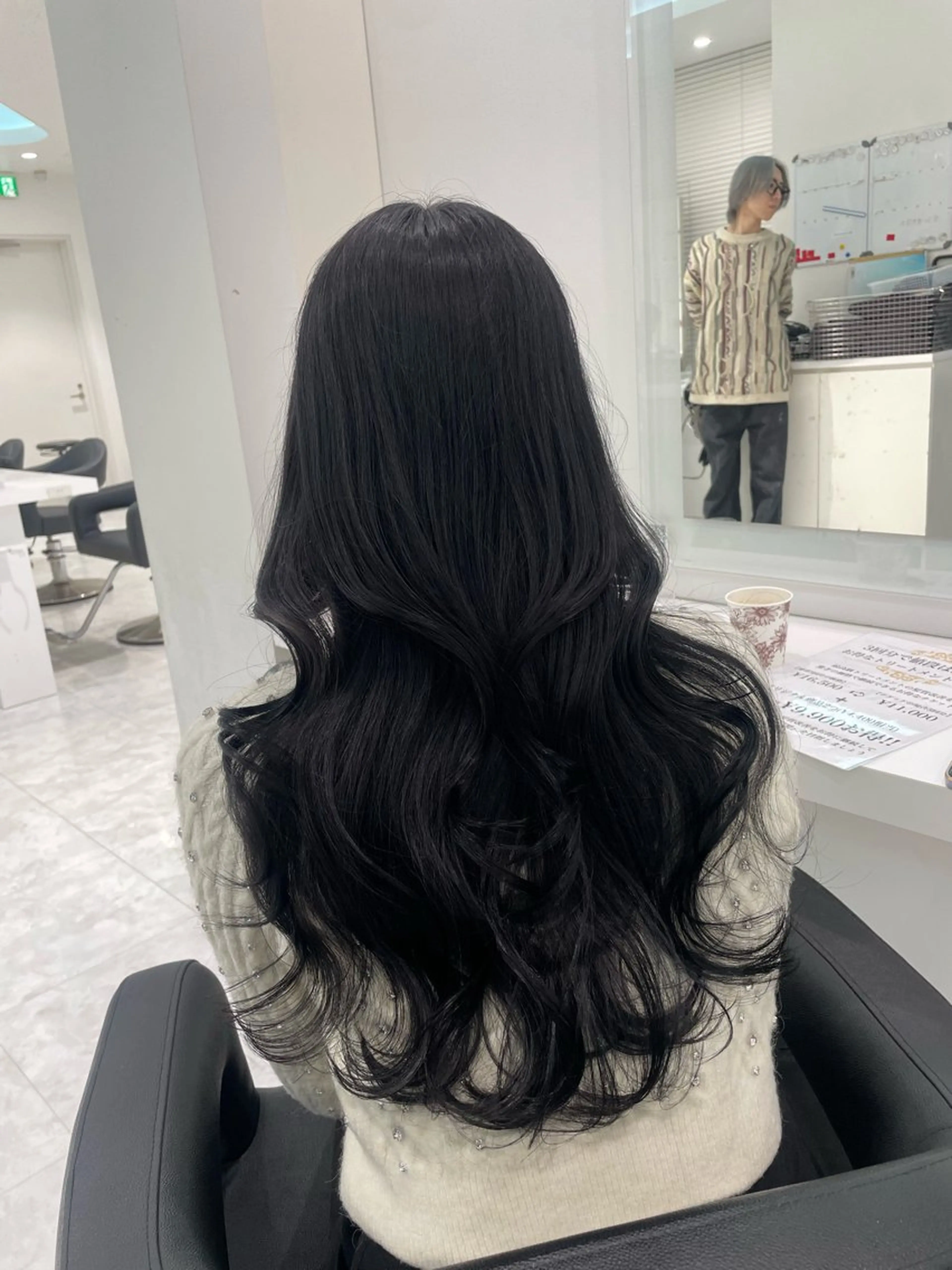 ロング カラー ヘアアレンジ メンズ メンズ韓国風 黒髪 韓国風ヘア ヘアカラー トリートメント 💗ブリーチなし暖色 kotono💗のヘアスタイル