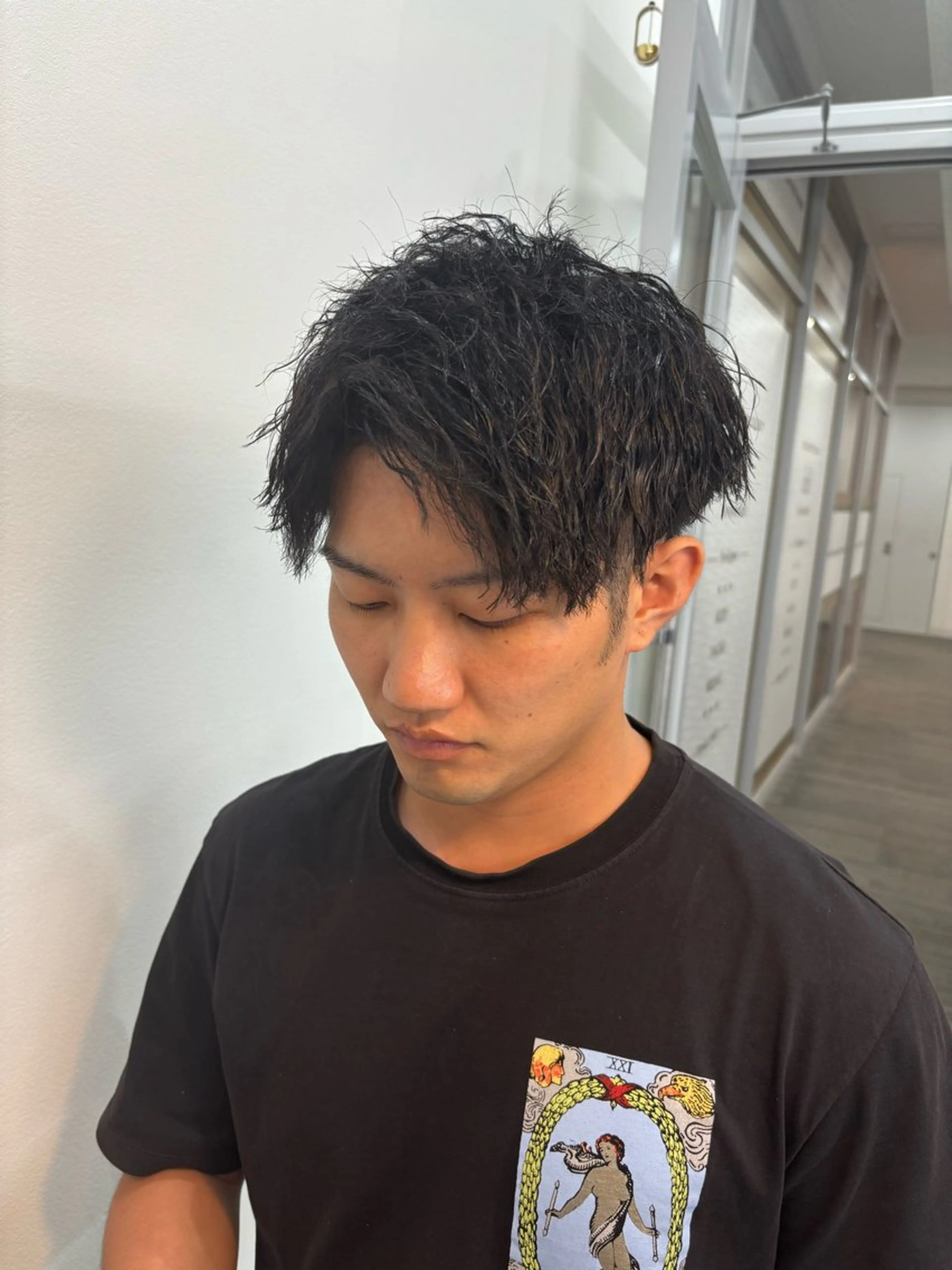 パーマ メンズ カット パーマ メンズスタイリスト✨ 助川龍哉のヘアスタイル