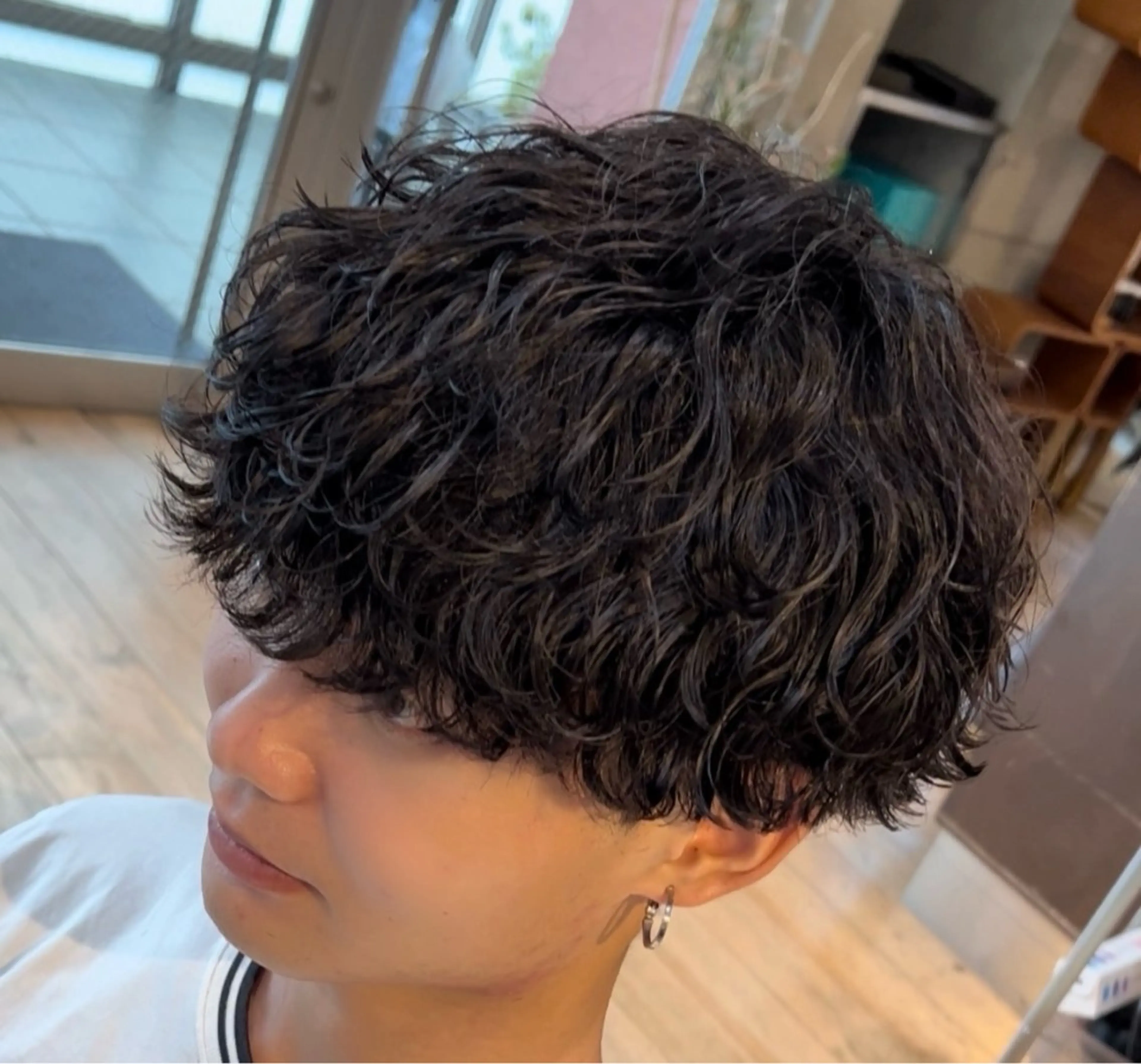 ミディアム パーマ ヘアアレンジ メンズ fifth 石川 凪のヘアスタイル