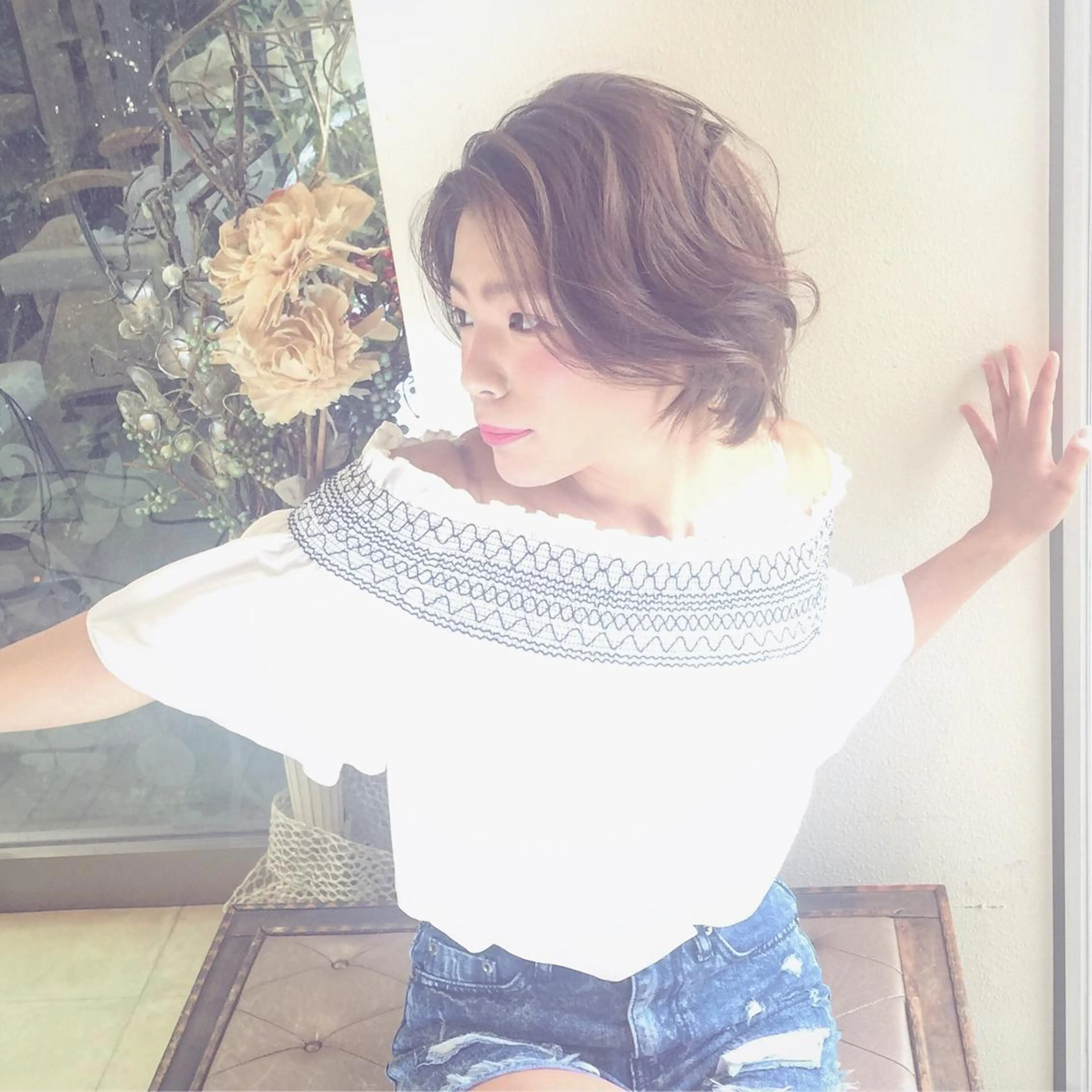 ショート カラー パーマ ショートボブ ボブ くせ毛 ショートヘア デジタルパーマ nishimura makotoのヘアスタイル