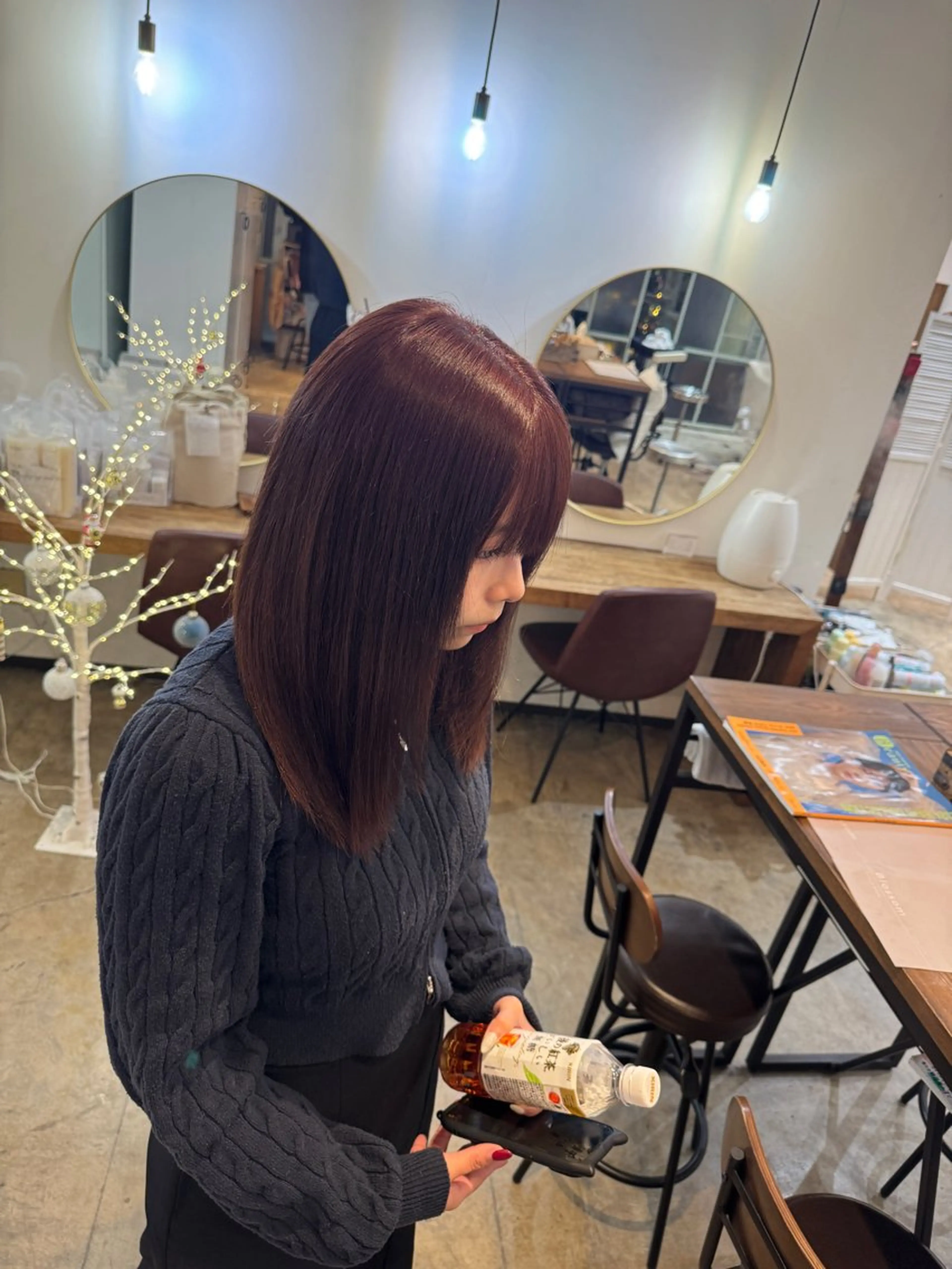 セミロング カラー ブリーチ無しダブル カラー特化/🫧中村のヘアスタイル