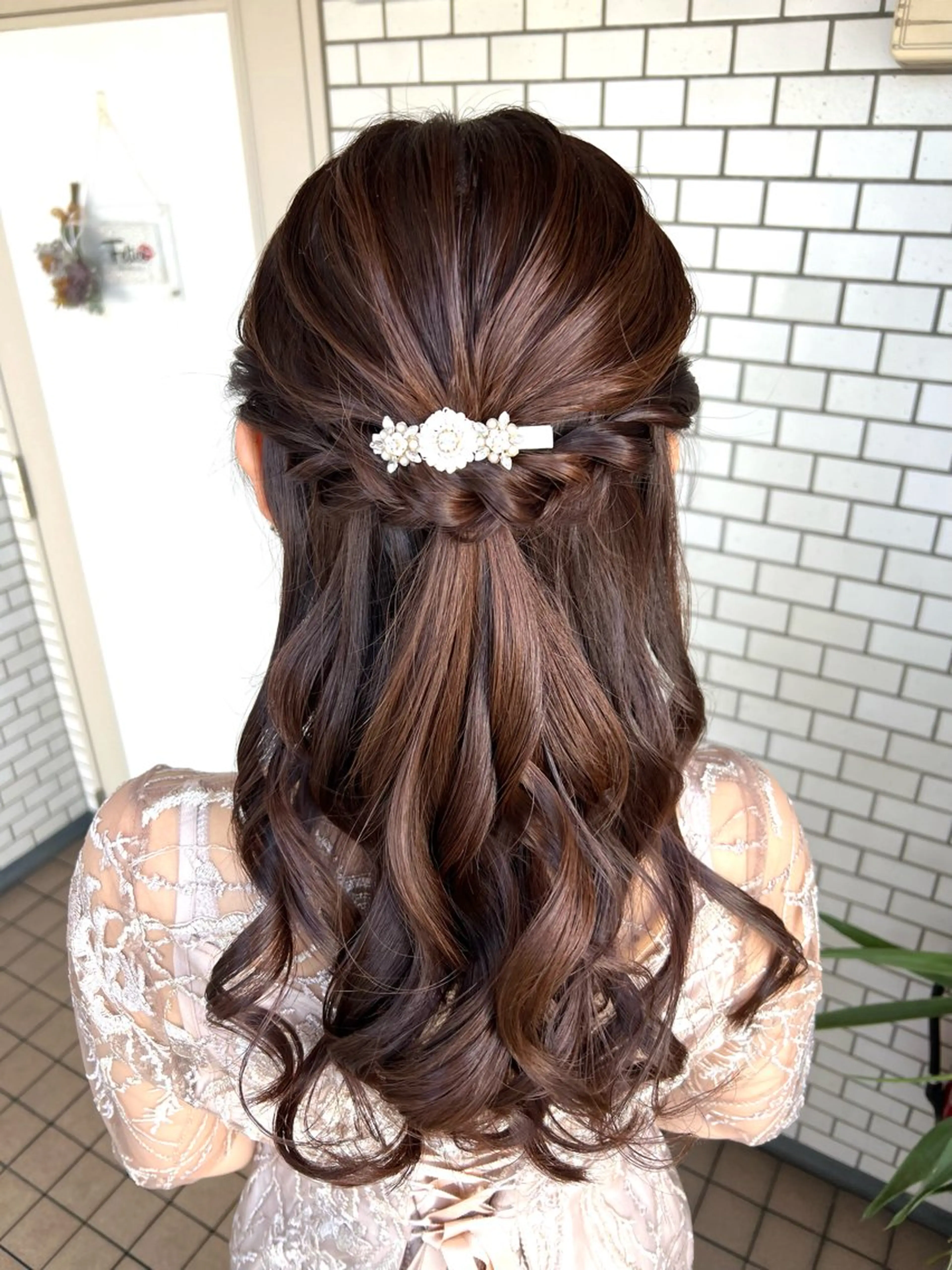 ヘアアレンジ ハーフアップ ヘアセット 大人可愛いヘアメイク 💋🧚‍♀️しずかのヘアスタイル