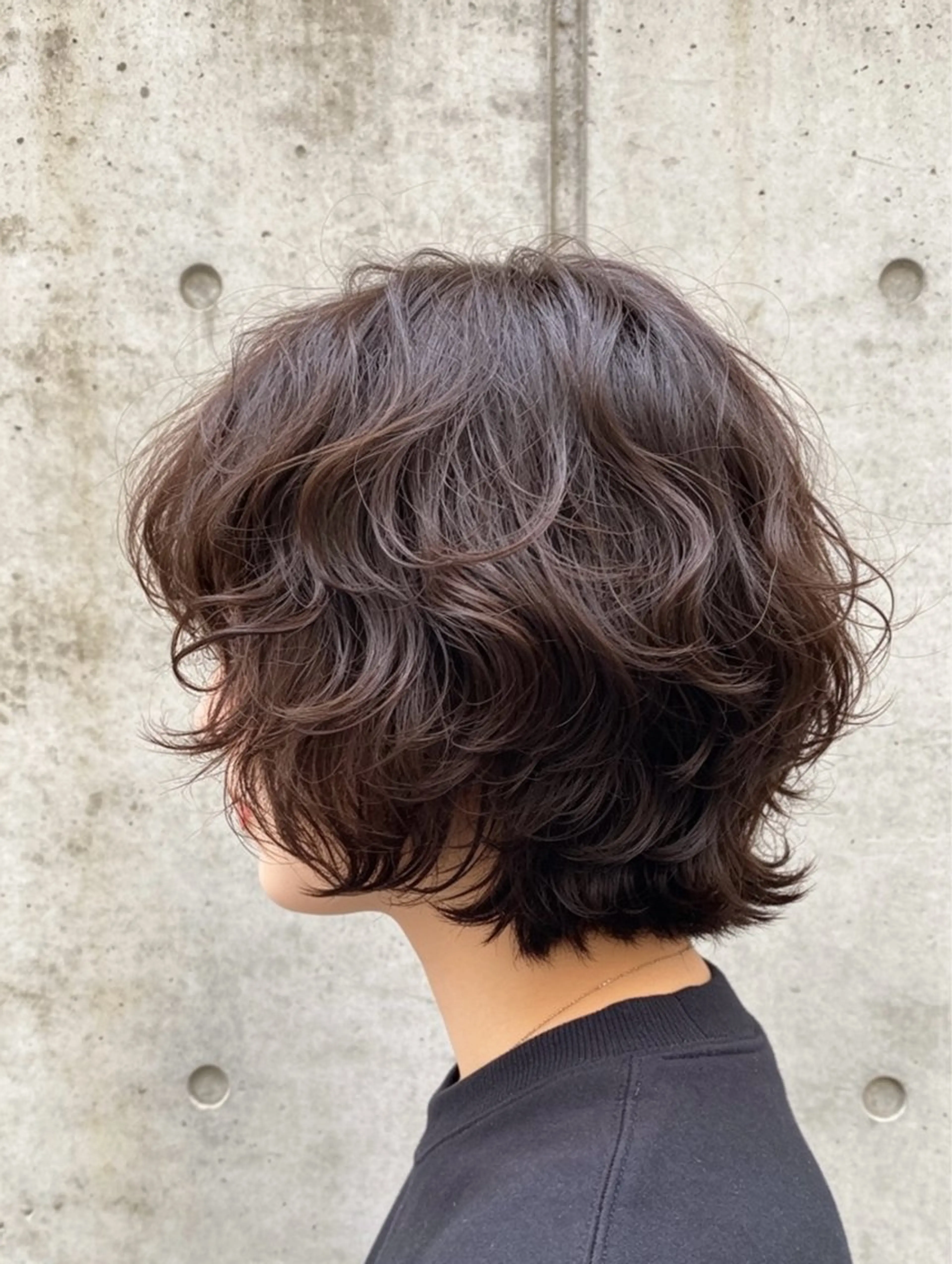 ショート ボブ カット パーマ トレンドパーマ /表参道/関端のヘアスタイル