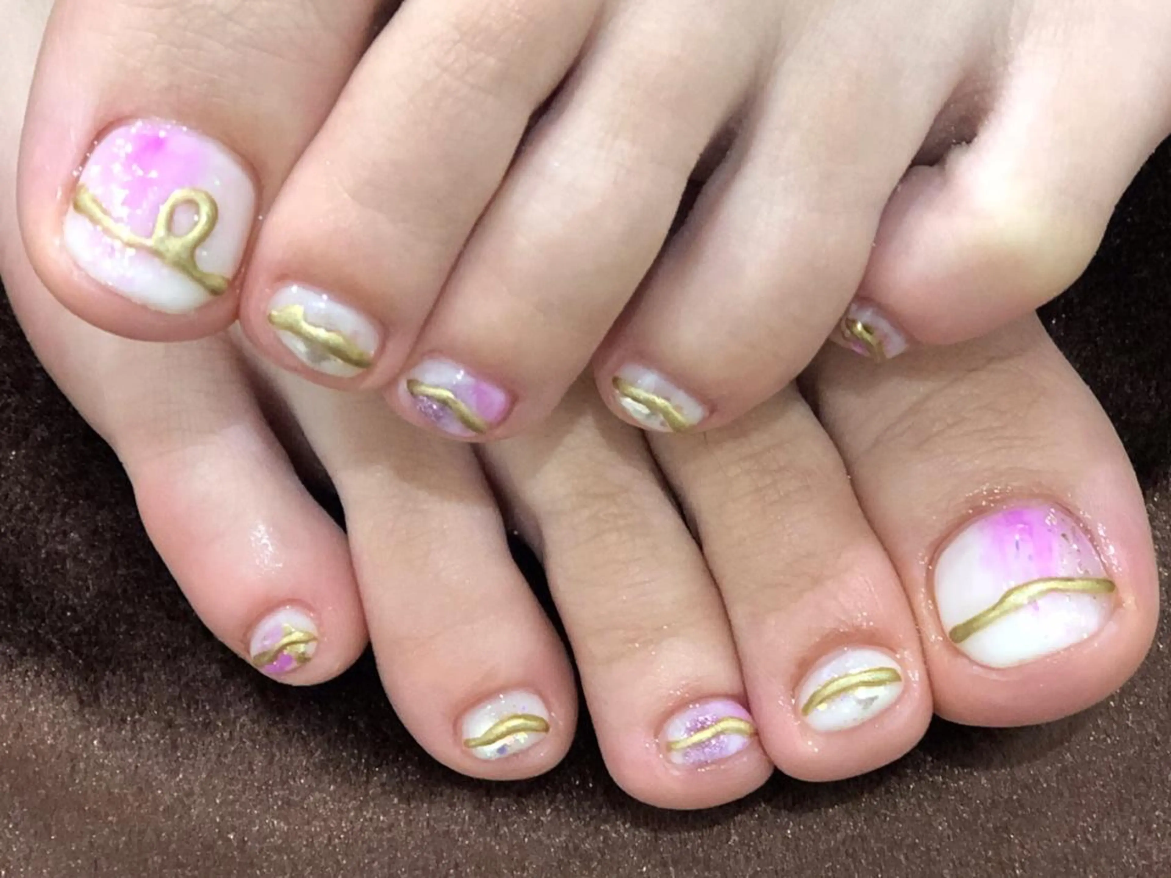 ネイル アートネイル ニュアンスネイル フットネイル 中川 愛理のネイルデザイン